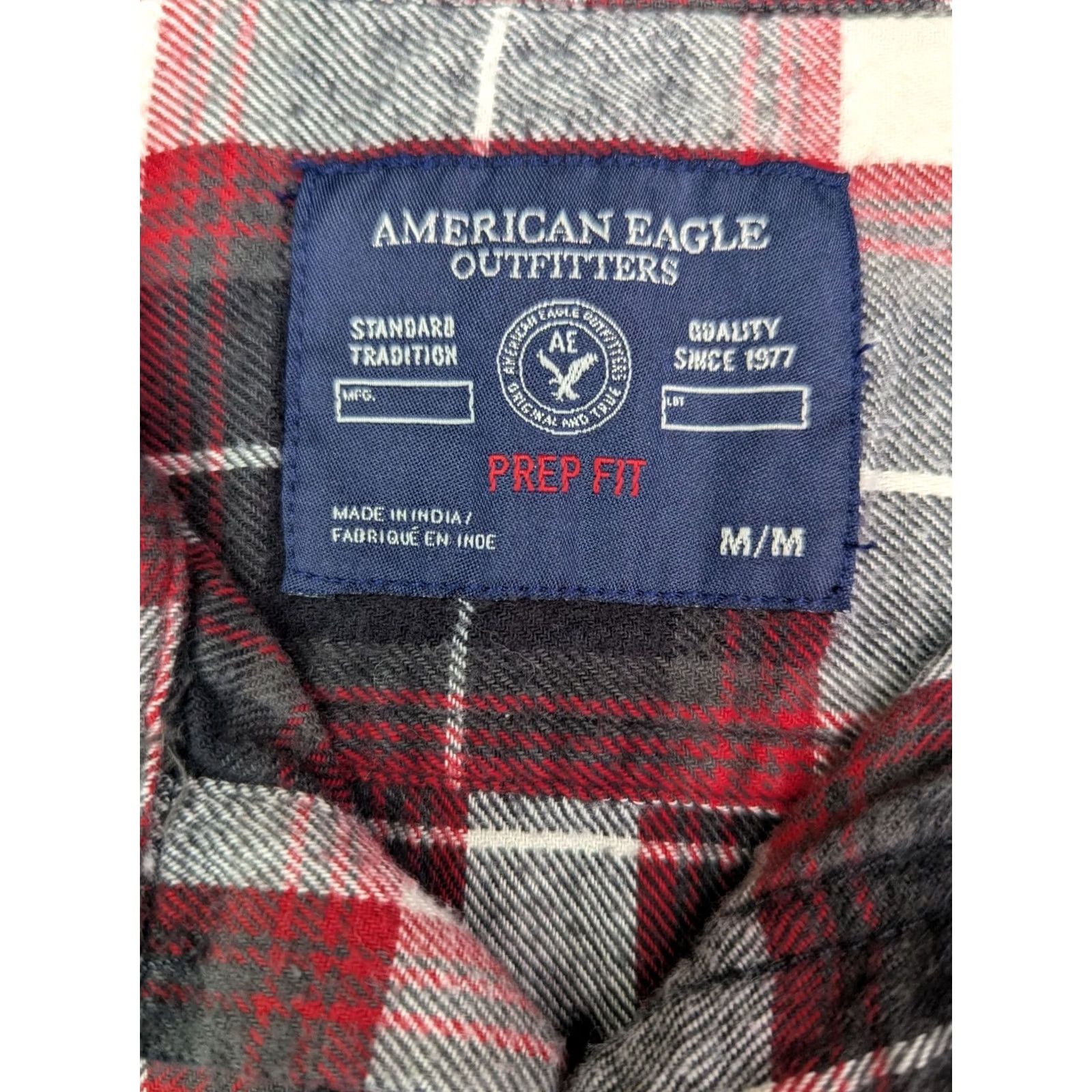 American Eagle Outfitters American Eagle Outfitters Plaid Cotton Flannel Shirt Men M Red Lightweight EUC Size US M / EU 48-50 / 2 - 3 Thumbnail