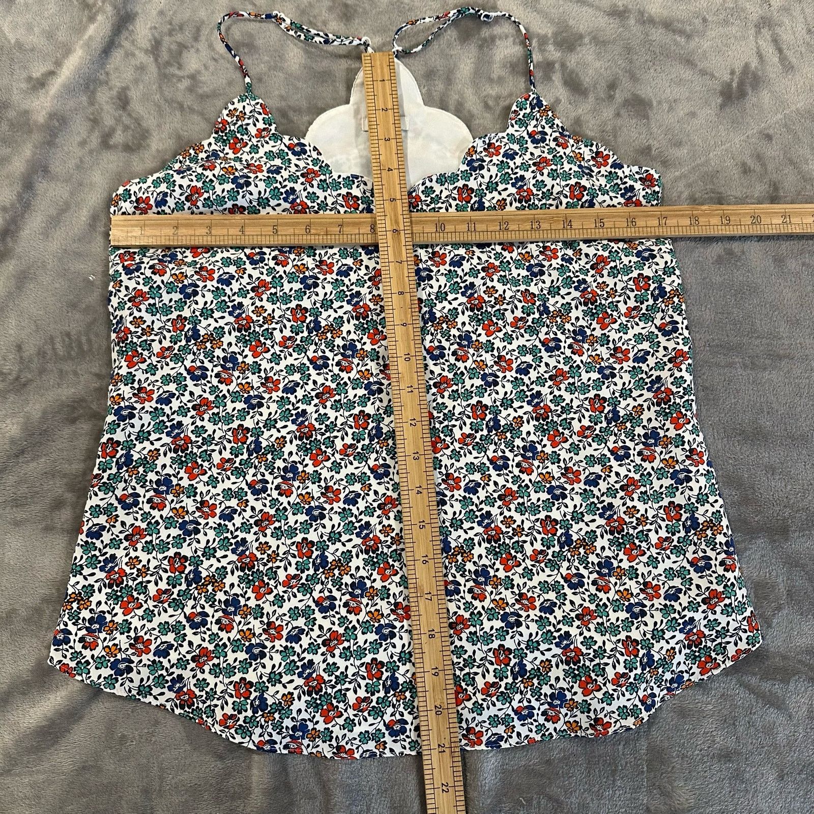 J.Crew J Crew Scalloped Shirt Floral Cami Camisole Tank Top 4 S Size S / US 4 / IT 40 - 7 Thumbnail