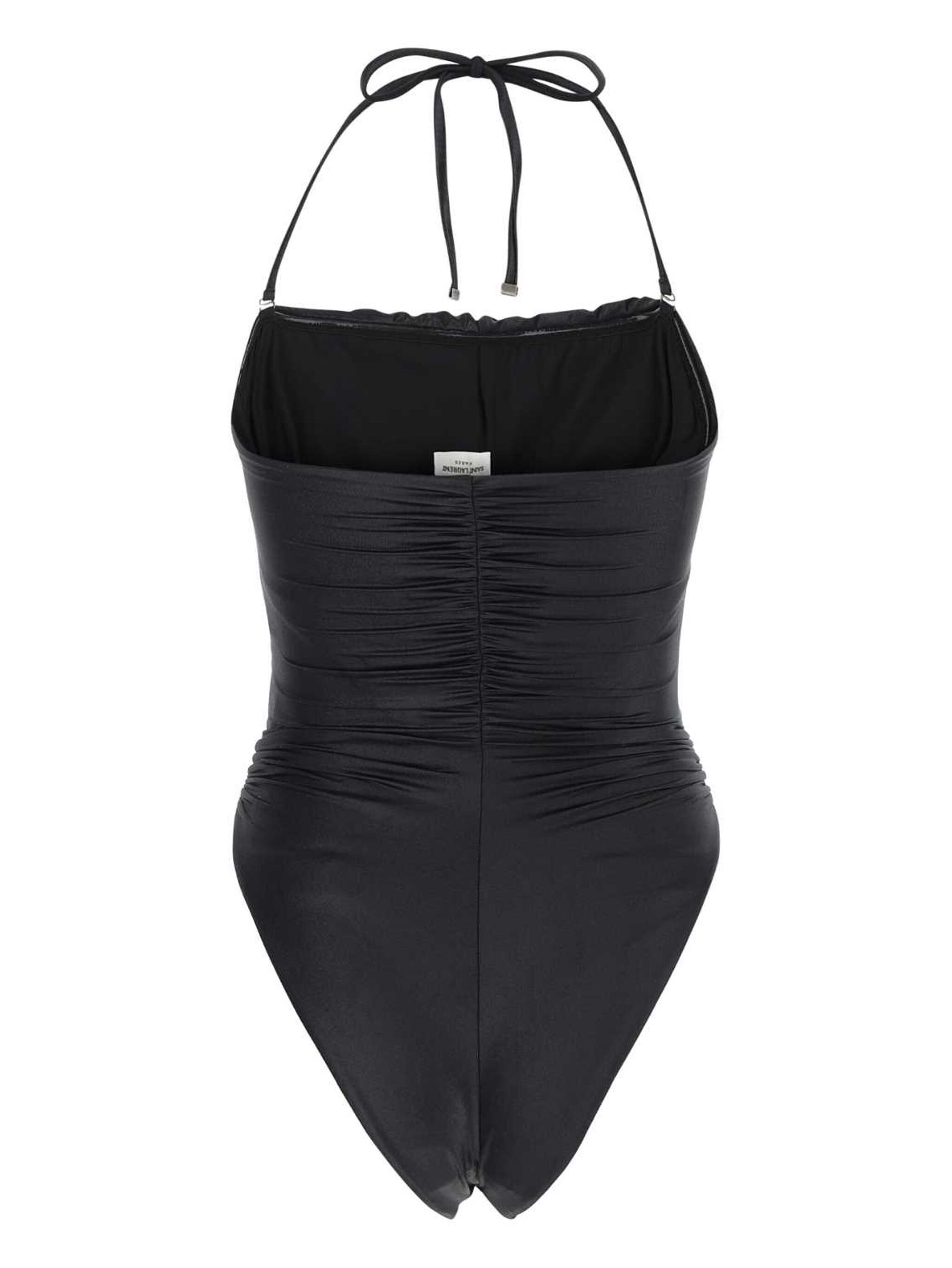 Saint Laurent Paris o1s1wg111124 Halterneck Swimsuit in Black Size M / US 6-8 / IT 42-44 - 2 Thumbnail