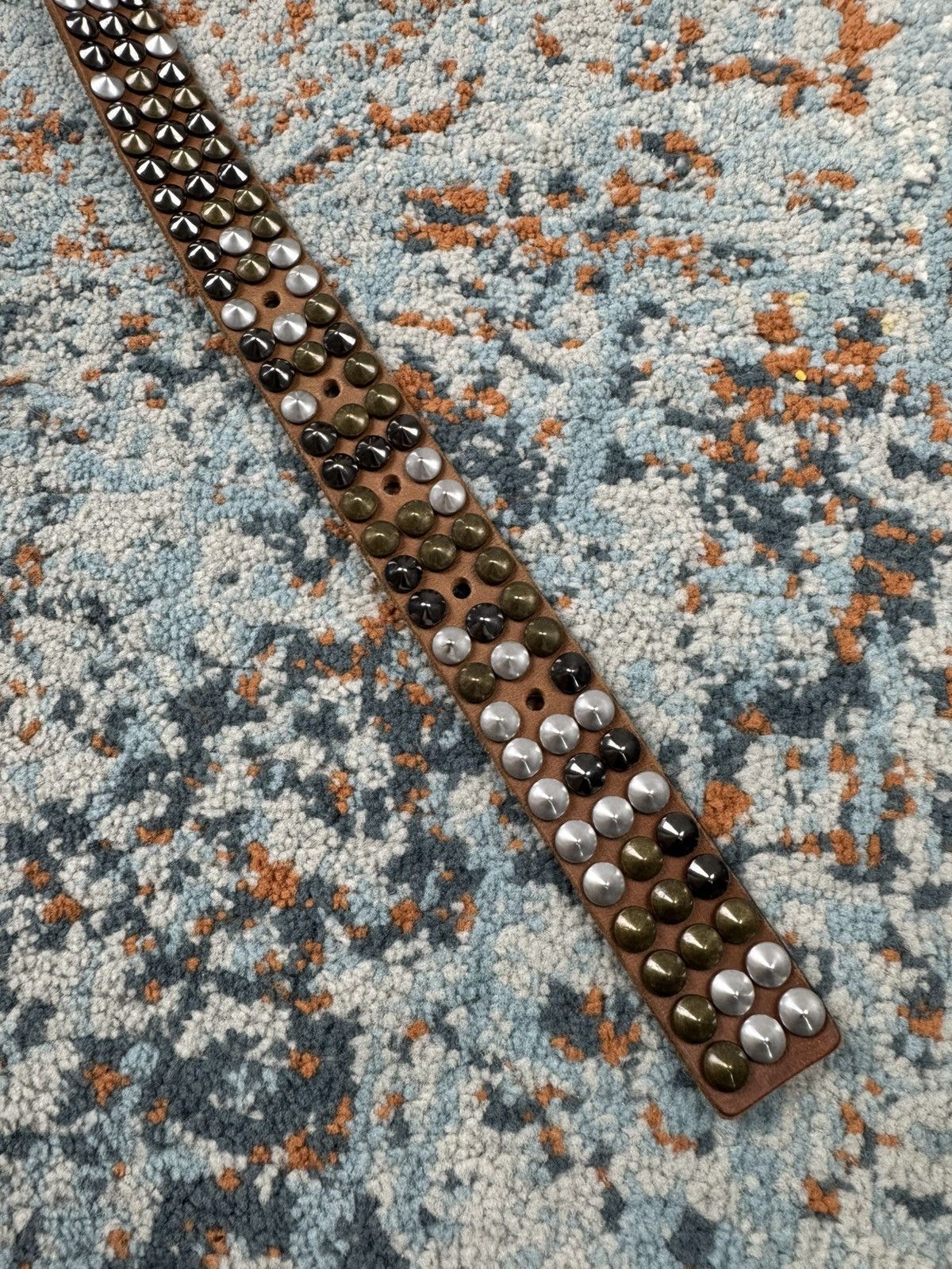 LIEBESKIND BERLIN Vintage Y2K Liebeskind real leather rivets studded belt Size ONE SIZE - 7 Thumbnail