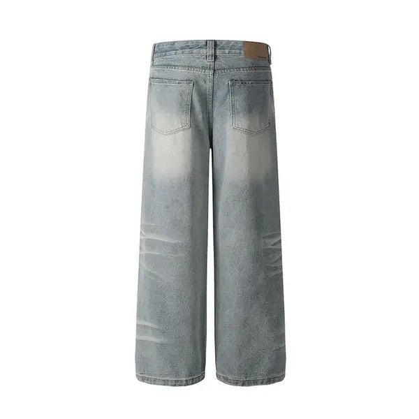 Jean Kino Punk washed gradient men's loose wide-leg jeans y2k Size US 32 / EU 48 - 2 Thumbnail