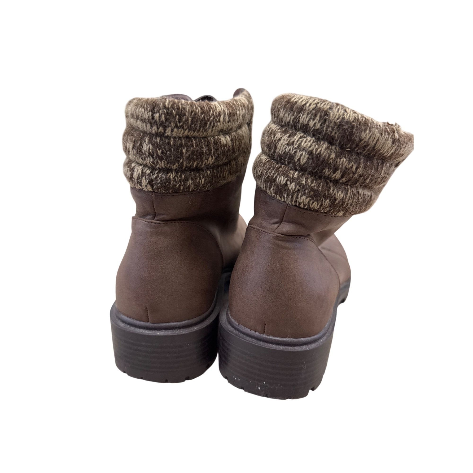 Torrid Torrid Womens Brown Faux Leather Hiking Sweater Boots Size 1 Size US 10 / IT 40 - 6 Thumbnail