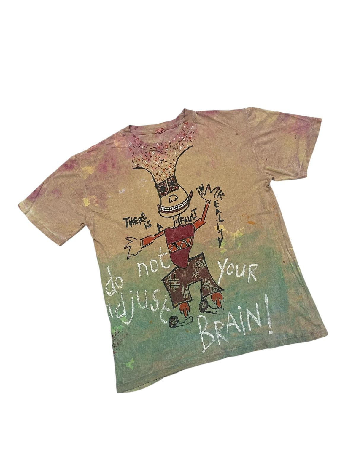 Vintage Vintage Art Do Not Adjust Your Brain T-shirt Size US L / EU 52-54 / 3 - 8 Thumbnail