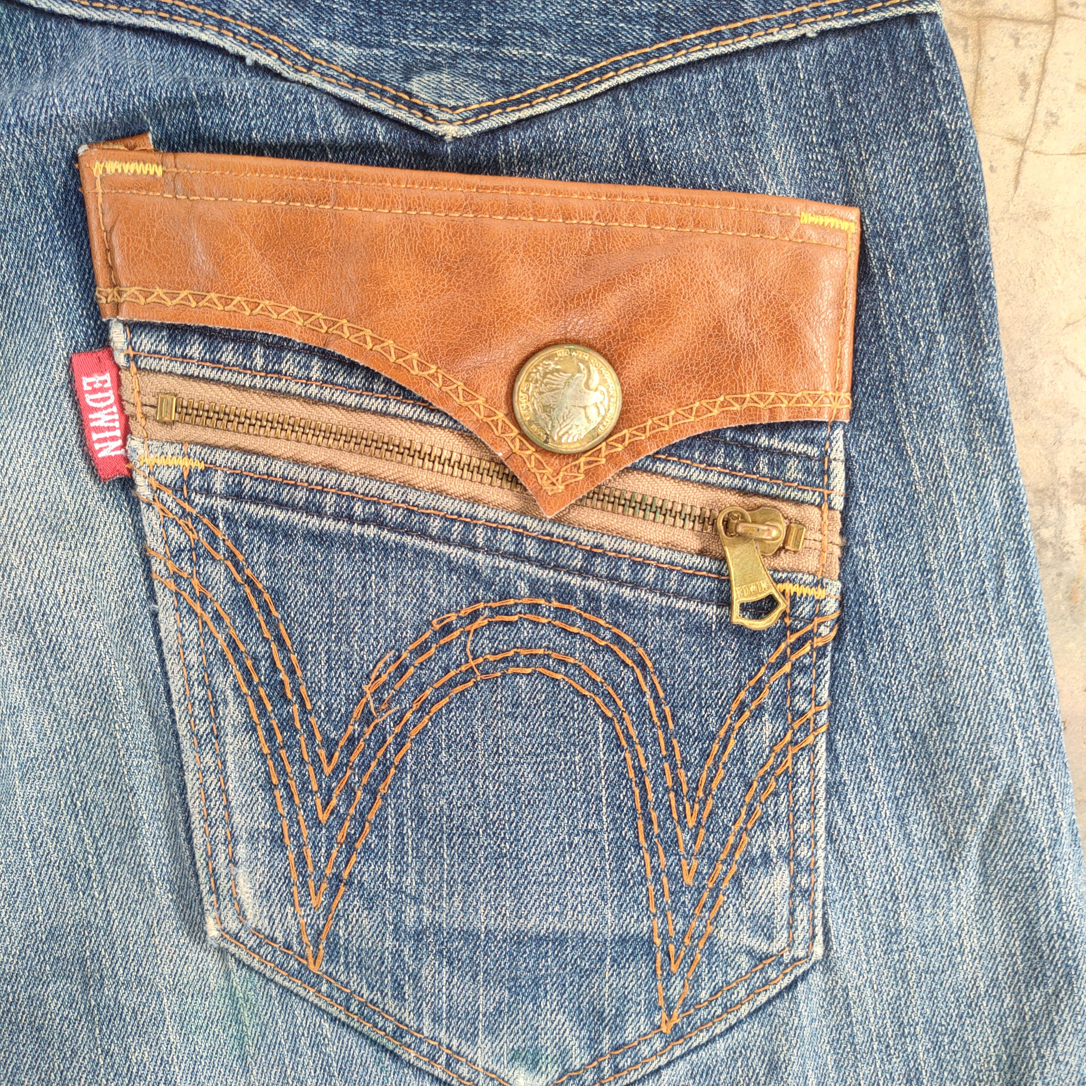 Edwin vintage Edwin faded distressed denim jeans pants Size US 38 / EU 54 - 13 Thumbnail