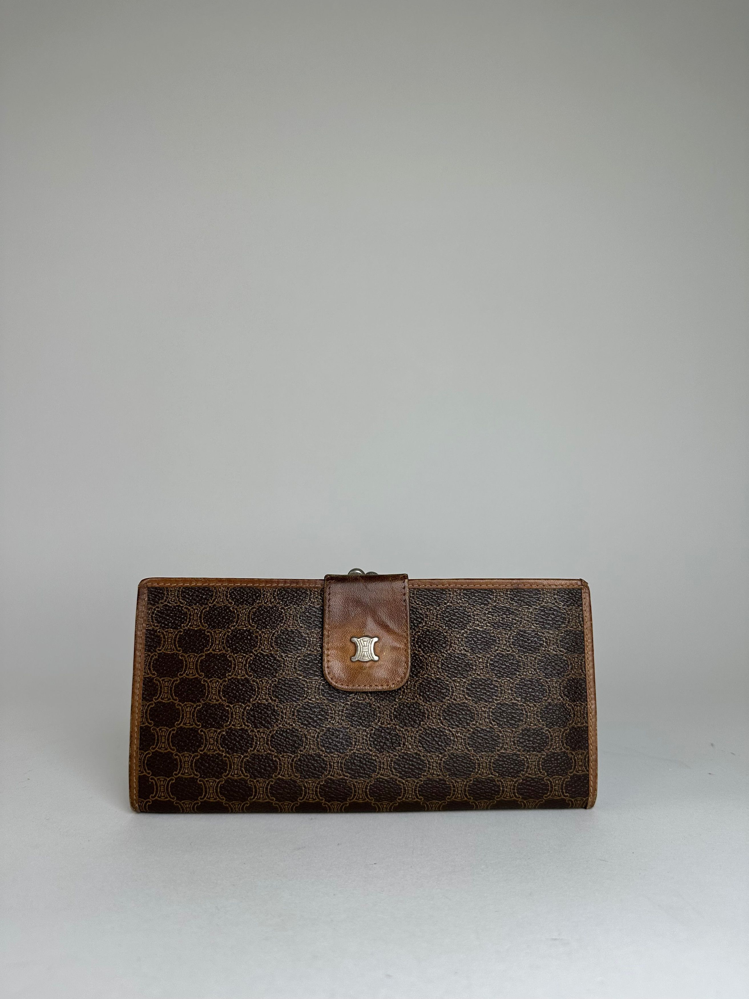 Celine Vintage Paris Macadam Triomphe Monogram Coated Canvas Long W Size ONE SIZE - 1 Thumbnail