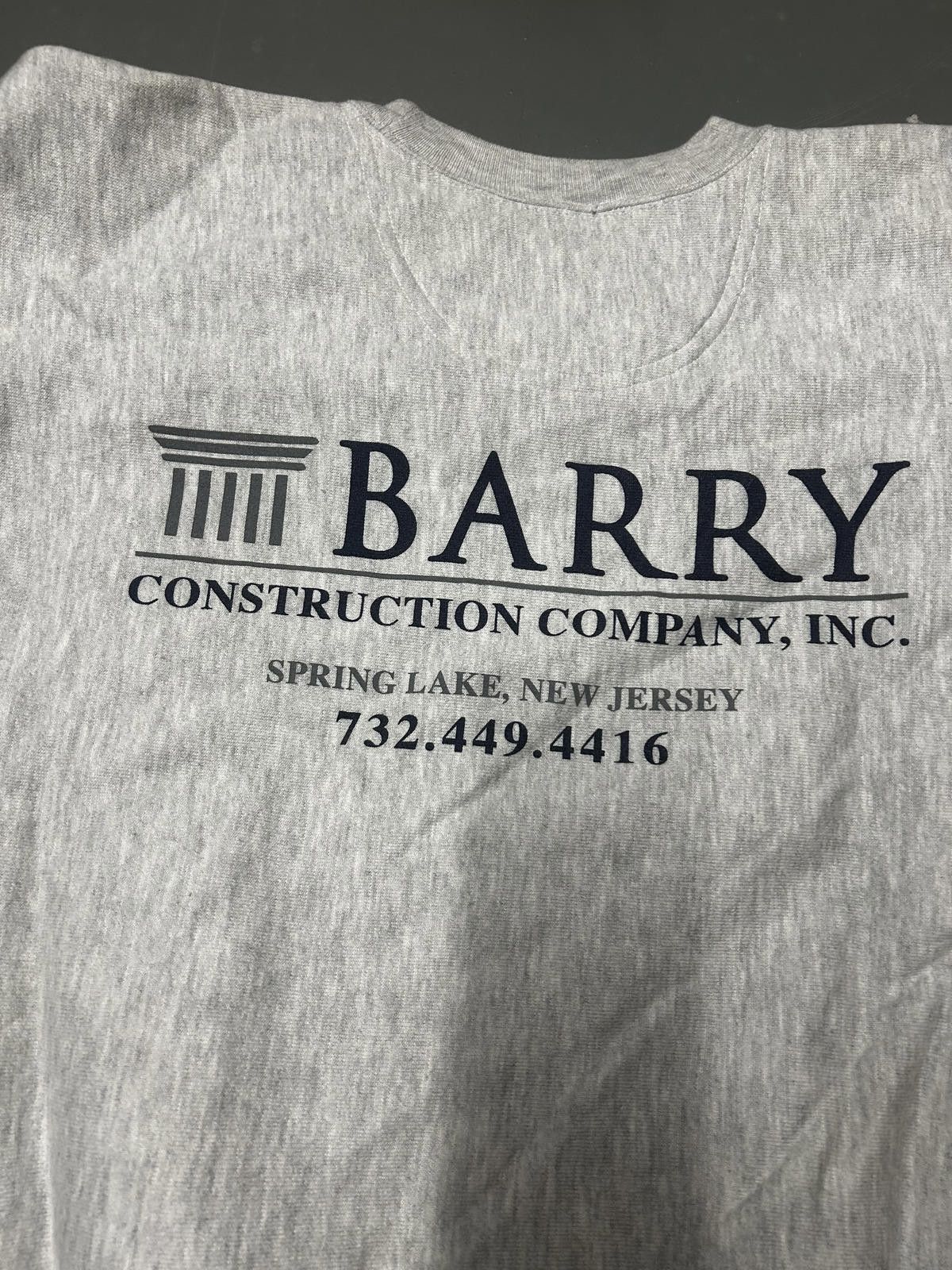 Champion Champion Grey Sweatshirt - Barry Construction Co. Size US L / EU 52-54 / 3 - 6 Thumbnail
