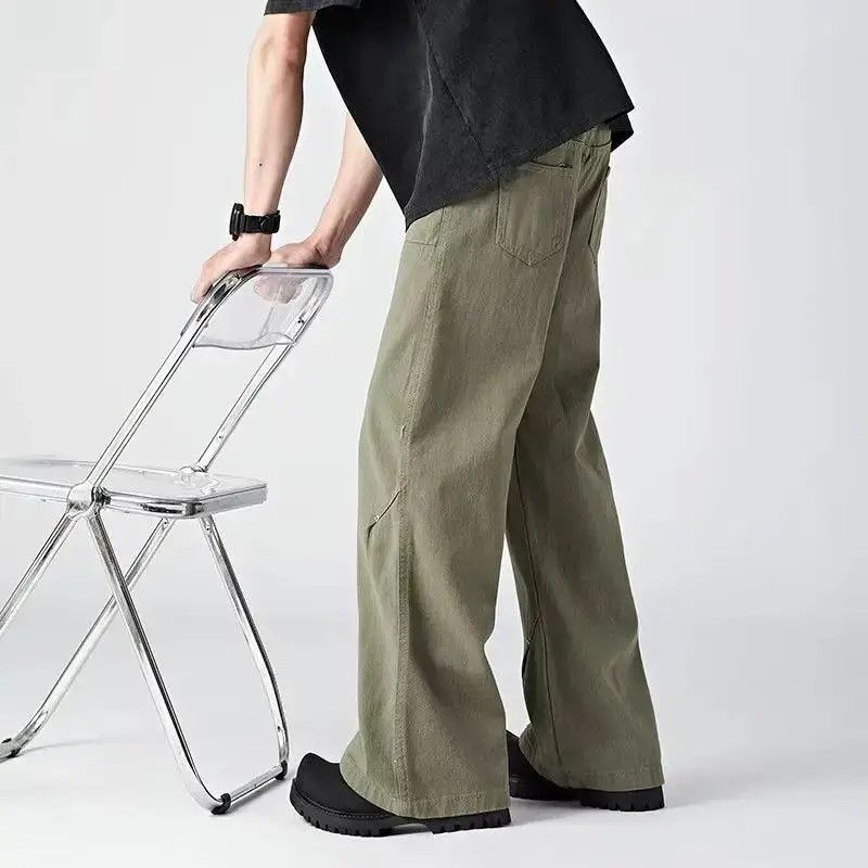 Japanese Brand Retro loose straight leg wide leg casual jeans Size US 32 / EU 48 - 4 Thumbnail