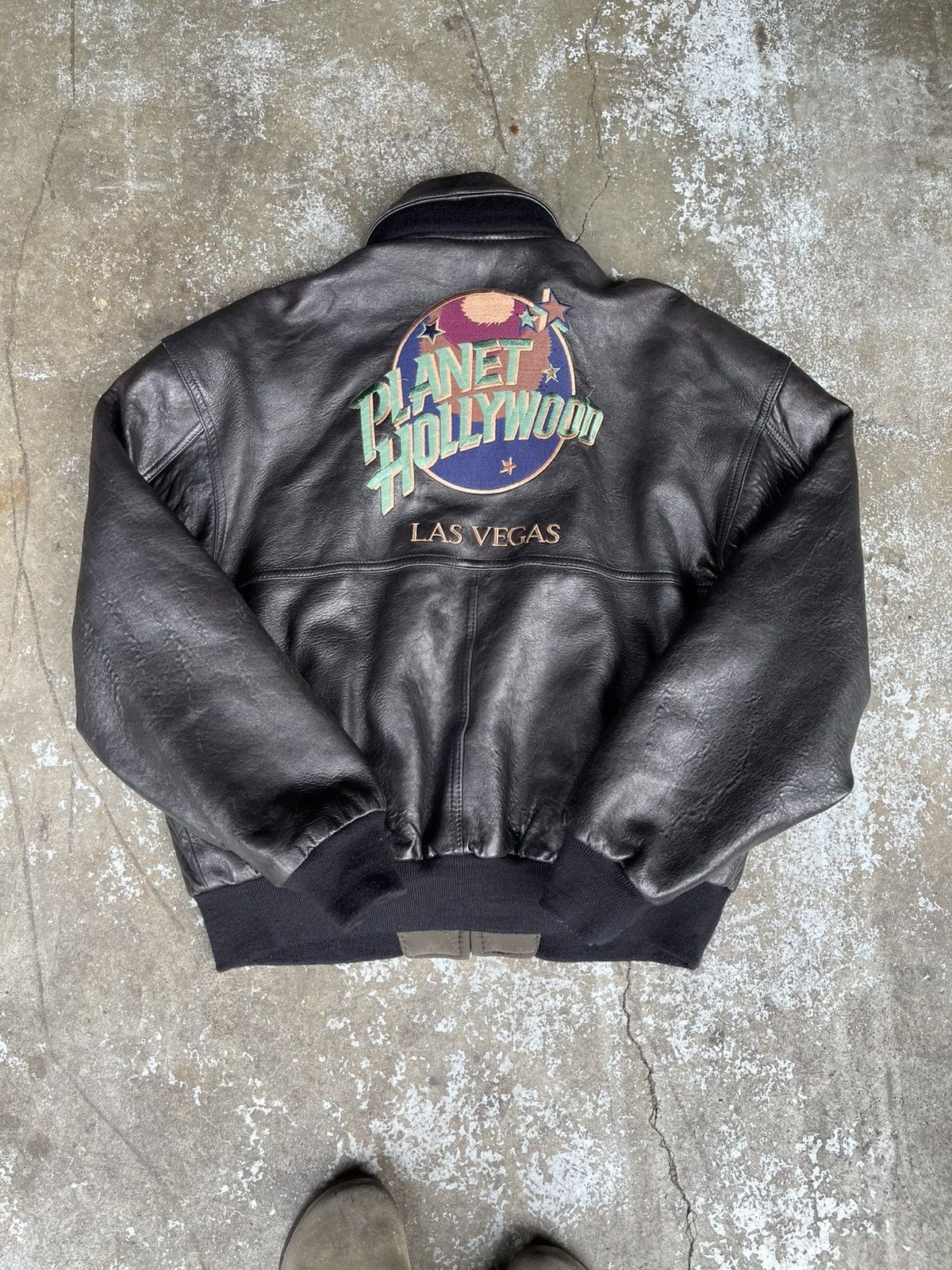 Planet Hollywood Vintage 90s Leather Jacket Planet Hollywood Reversible Size US XL / EU 56 / 4 - 2 Thumbnail