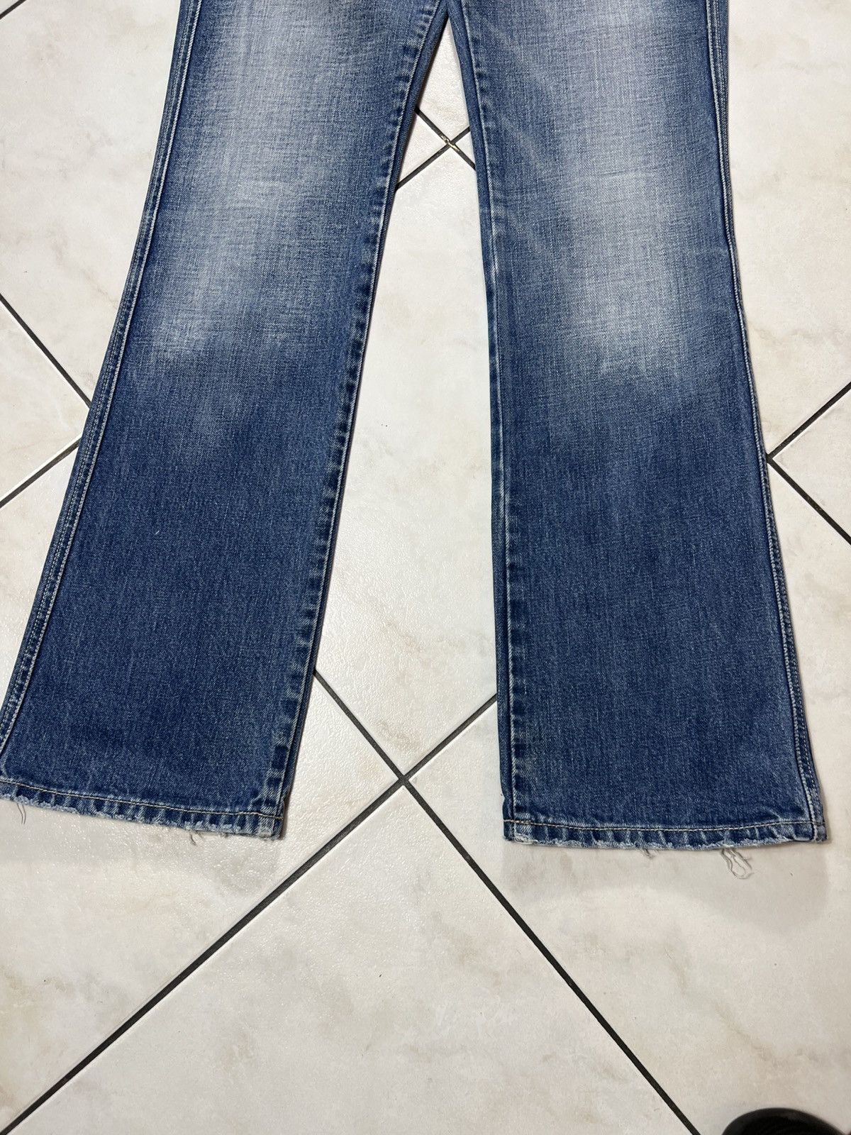 Diesel Vintage 90s Diesel y2k bootcut distressed denim jeans flared Size 29" - 5 Thumbnail