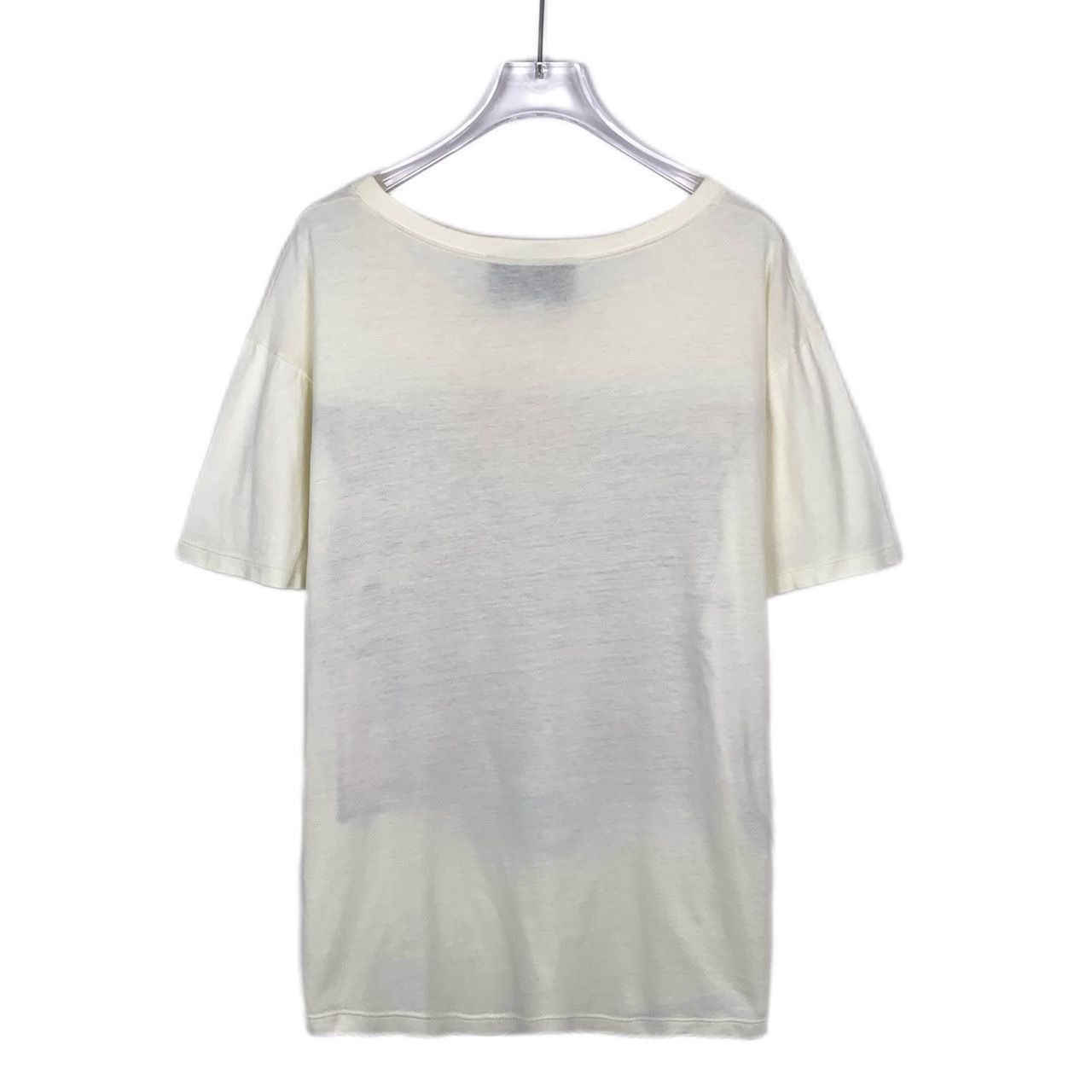 Gucci Gucci Tiger Head Logo Print Beige Cotton T-Shirt (Size S) Size S / US 4 / IT 40 - 8 Thumbnail