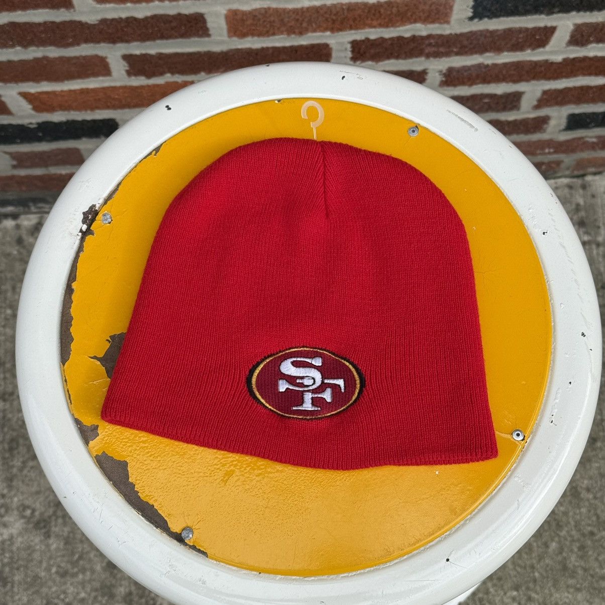 NFL × Vintage Vintage 00’s NFL San Francisco 49ers Knit Beanie Hat Size ONE SIZE - 2 Thumbnail