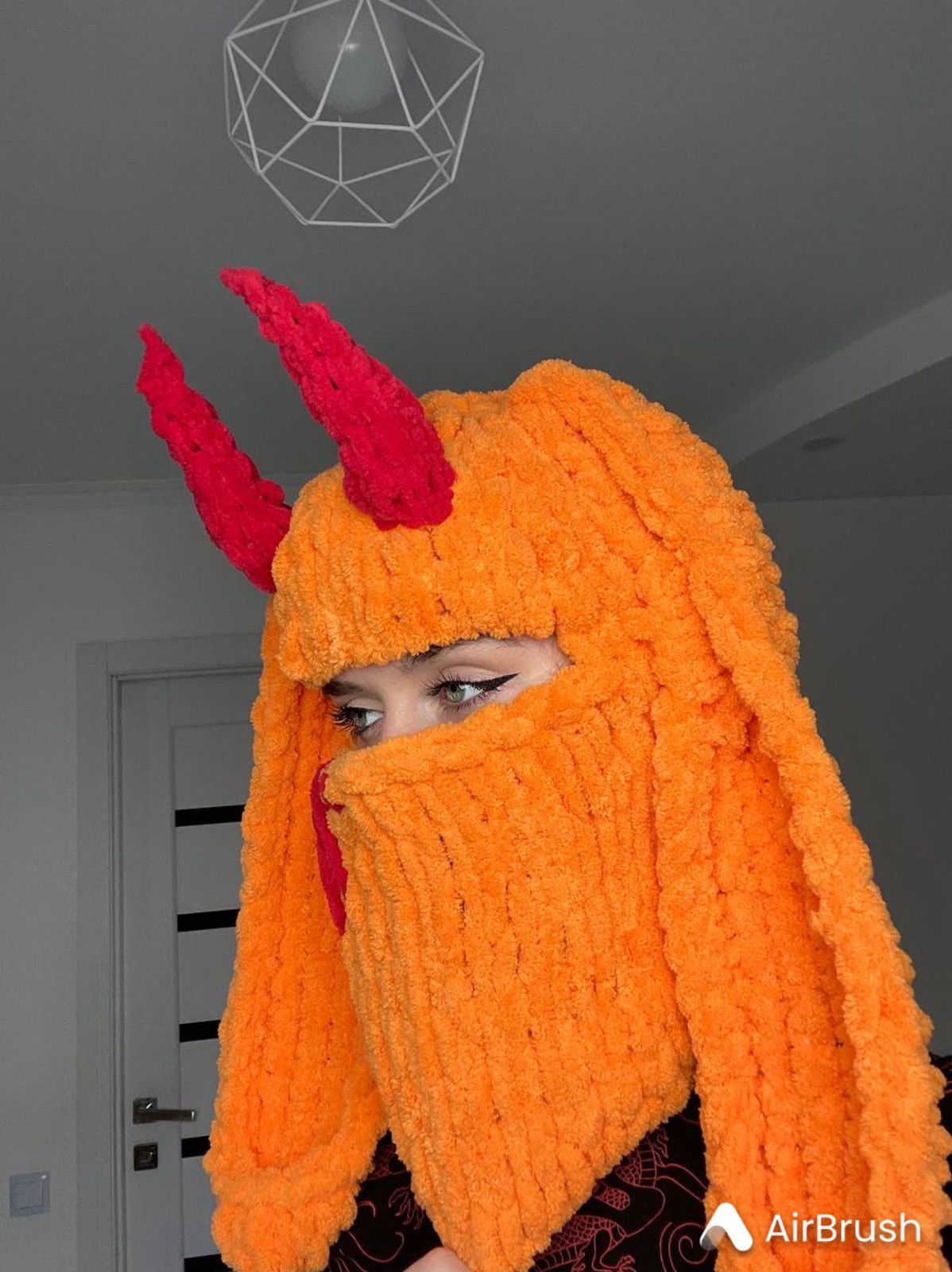 Handmade × Japanese Brand Handmade knitted devil ski mask / balaclava Unisex Size ONE SIZE - 3 Thumbnail