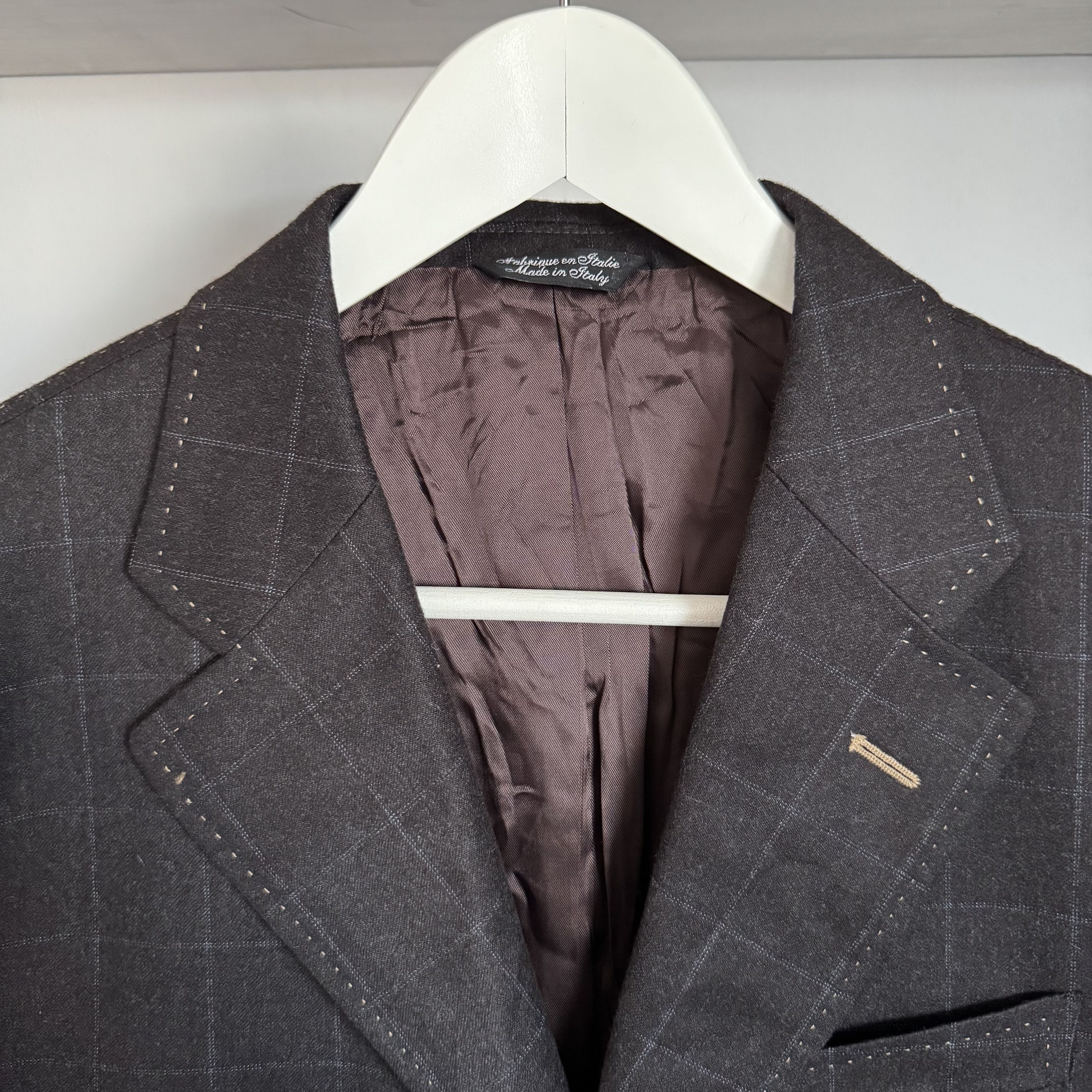 Loro Piana Men's BARBANO BIANCO Wool Cashmere Check Blazer Size 50R - 5 Thumbnail