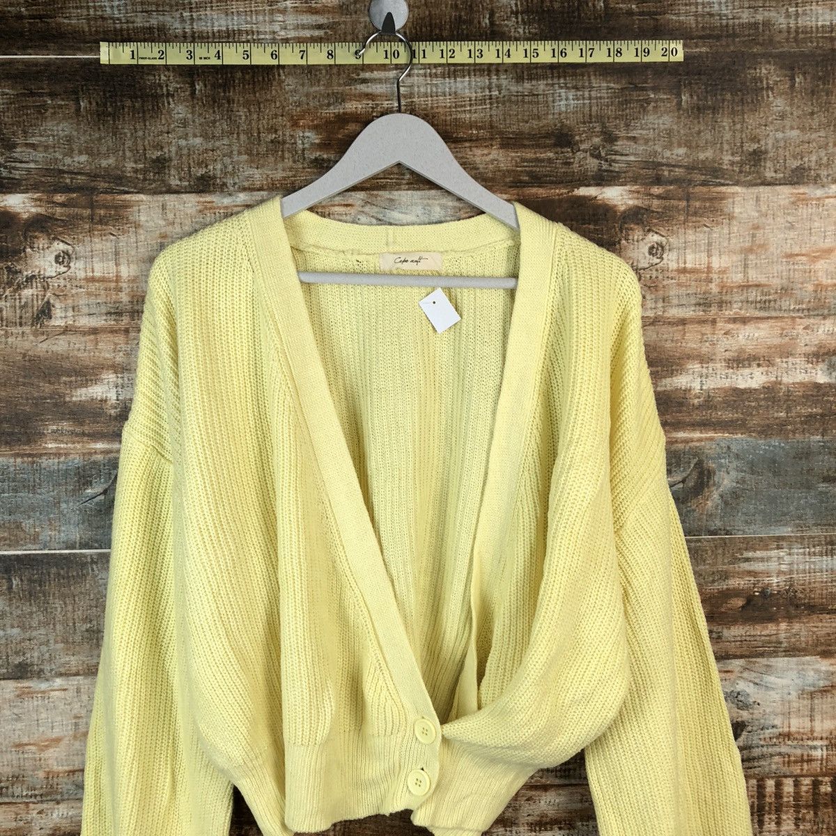Japanese Brand Cepo Aatt Yellow Cardigan Knitwear #A1358 Size M / US 6-8 / IT 42-44 - 5 Thumbnail