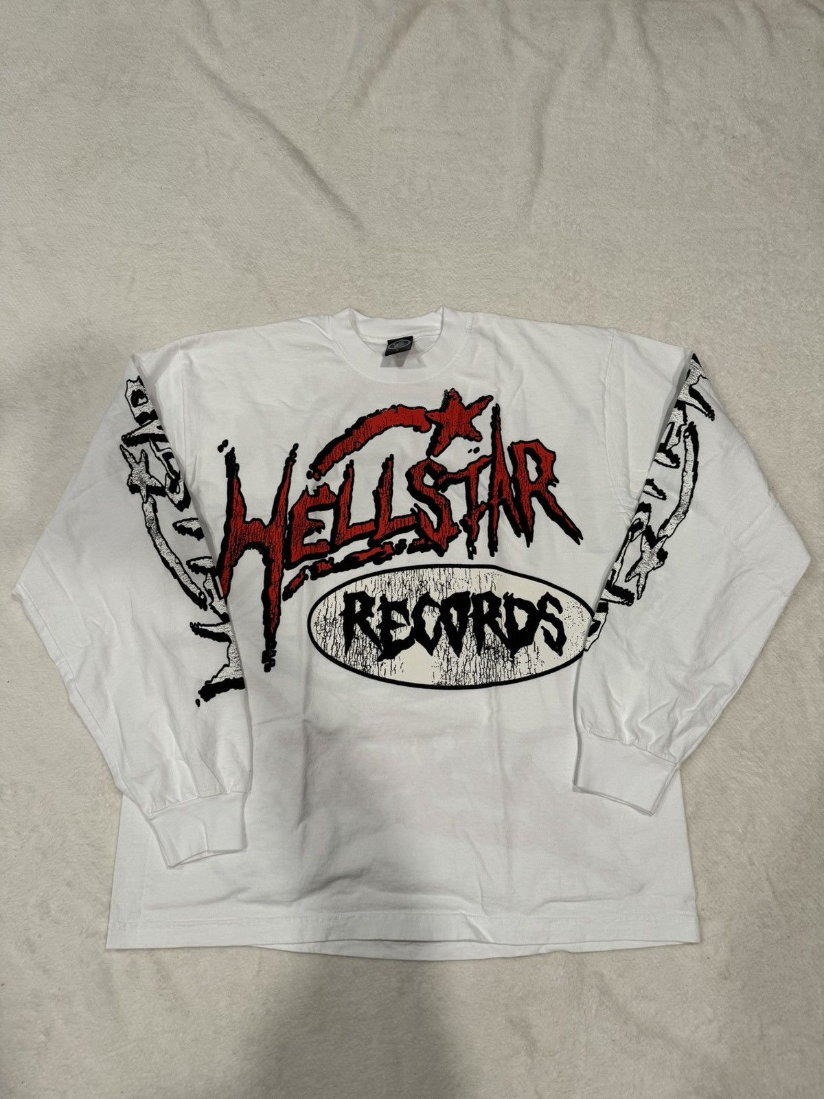 HELLSTAR Hellstar Records Long Sleeve White | Grailed
