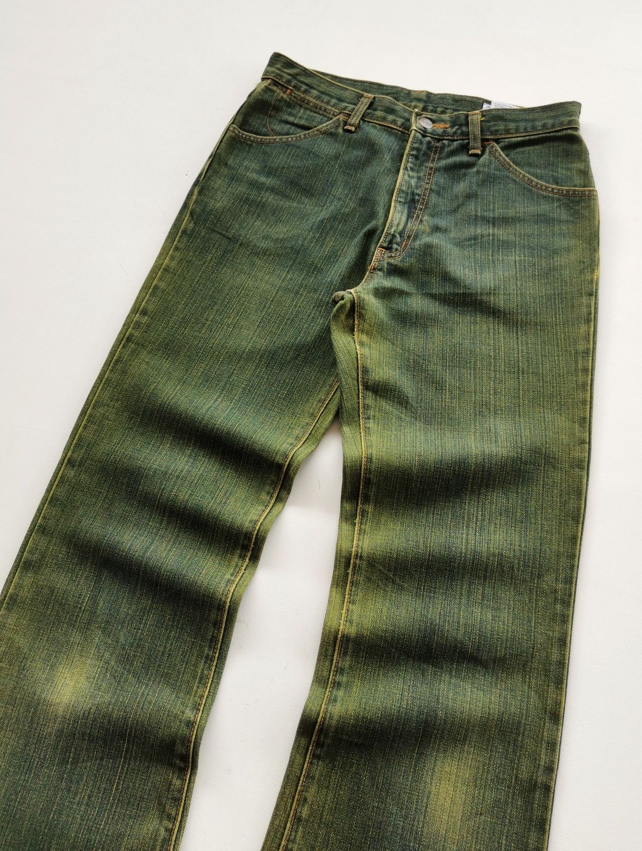 Wrangler Green Denim Vintage Wrangler Bootcut Jeans Size 28" / US 6 / IT 42 - 2 Thumbnail