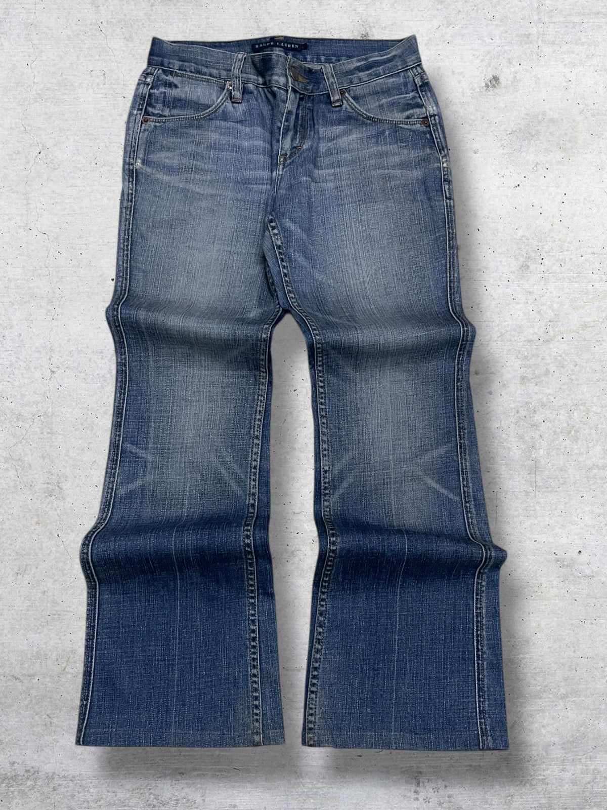 Polo Ralph Lauren VINTAGE POLO RALPH LAUREN 90S DESIGNER FLARED ICONIC DENIM Size US 27 - 1 Thumbnail