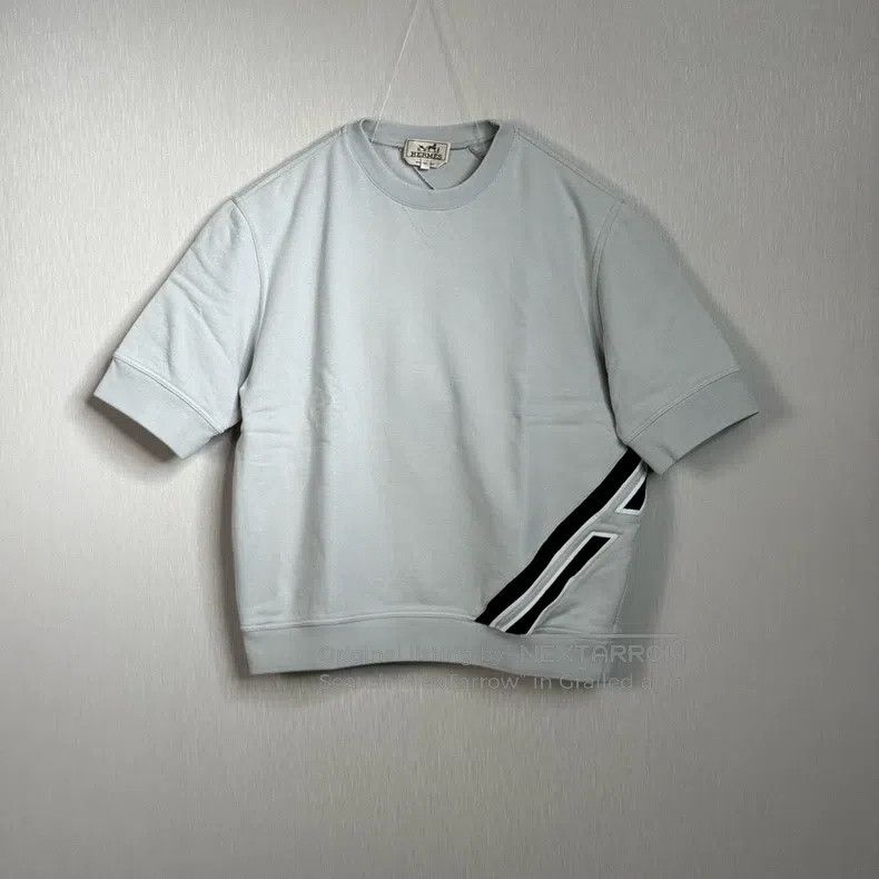 Hermes Hermes striped crew neck fleece short sleeve Size M / US 6-8 / IT 42-44 - 1 Thumbnail