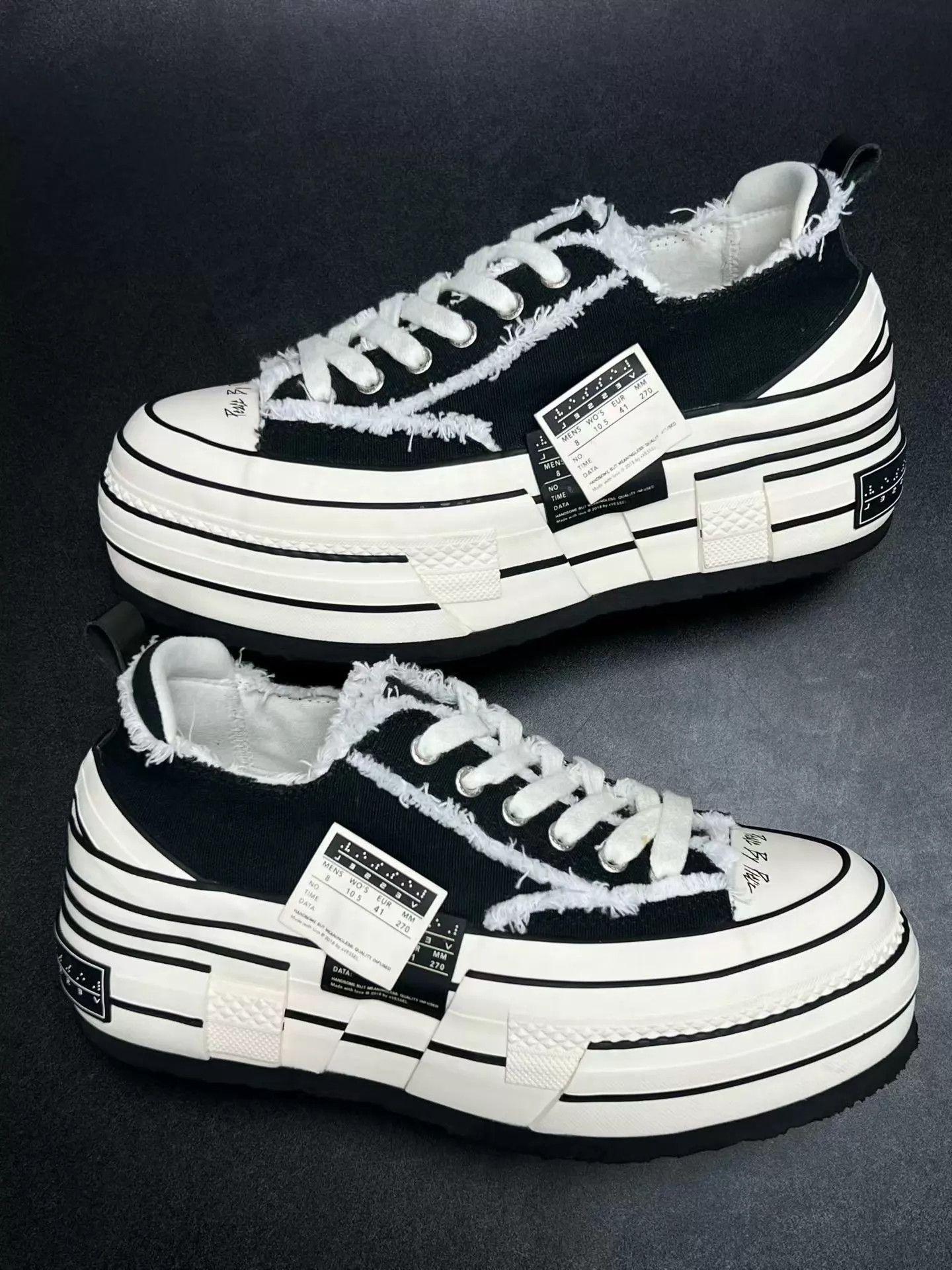 xVESSEL xVESSEL Platform Sneaker 41 Black White Size US 8 / EU 41 - 5 Thumbnail