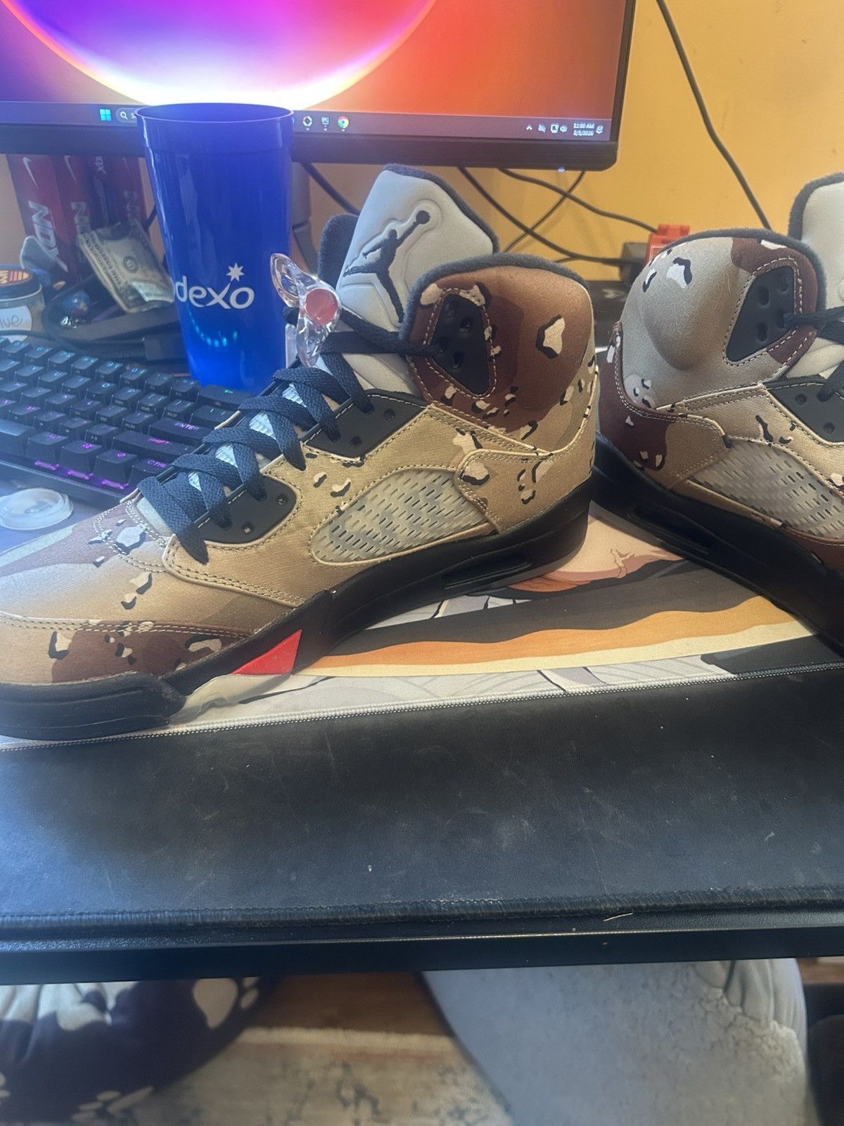 Nike × Supreme Air Jordan 5 supreme dessert camo Size US 11.5 / EU 44-45 - 3 Thumbnail
