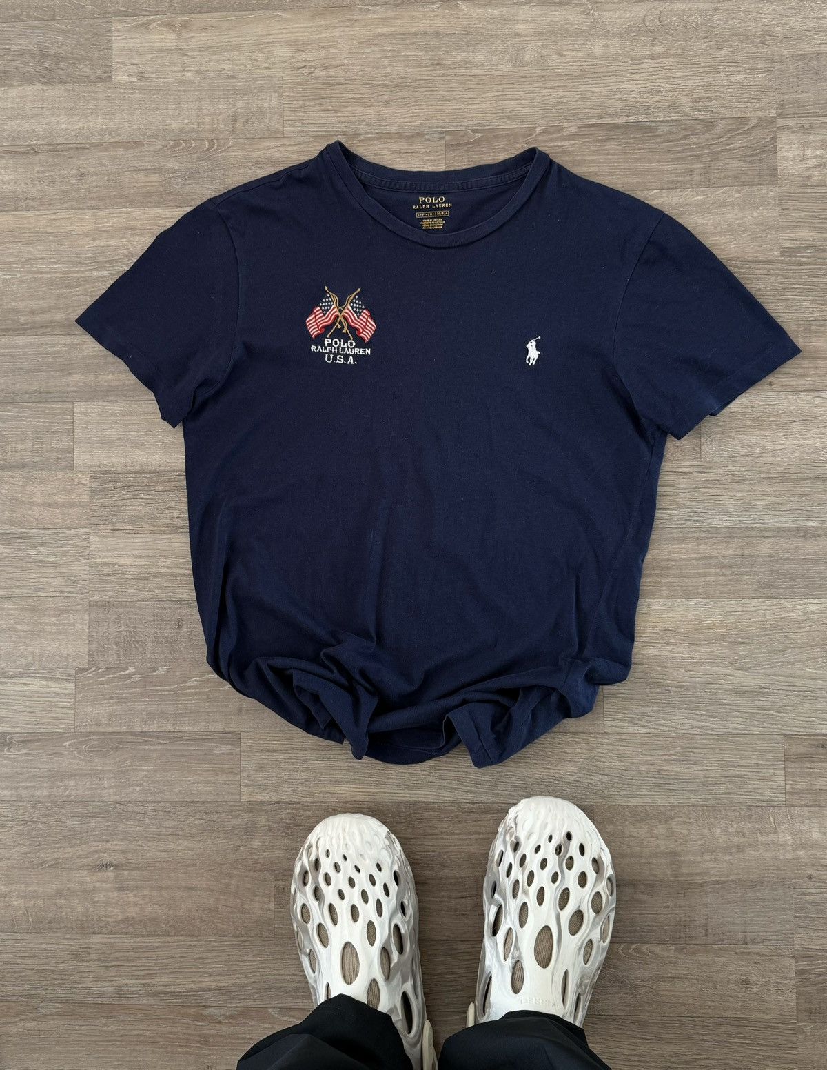 Ralph Lauren Polo Ralph Lauren Y2K USA Logo Sk8 Small Logo T-shirt Size US S / EU 44-46 / 1 - 8 Thumbnail