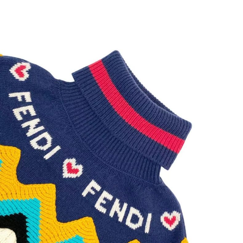 Fendi Fendi size 38 Coarsely twisted knitted high-necked long-s Size US XXS / EU 40 - 3 Thumbnail
