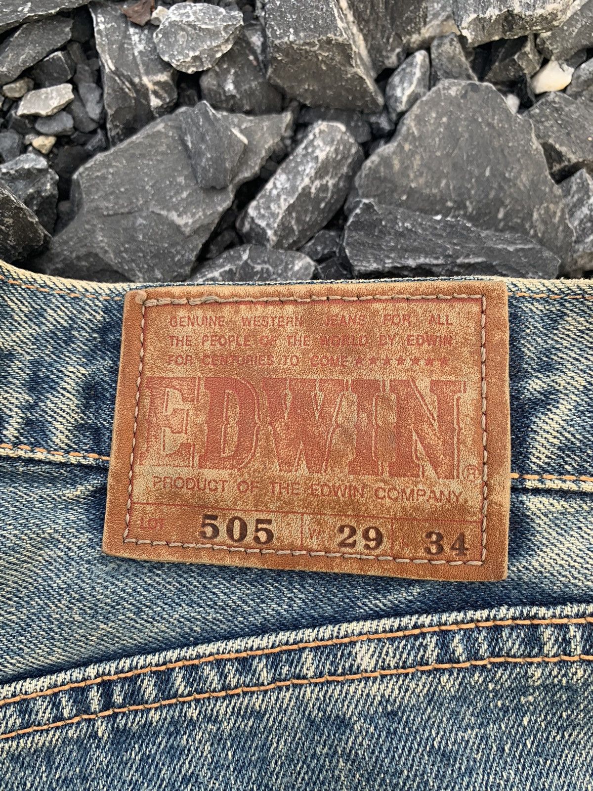 Kapital VINTAGE EDWIN 505 SELVEDGE BAGGY JAPANESE DISTRESSED DENIM Size US 29 - 11 Thumbnail