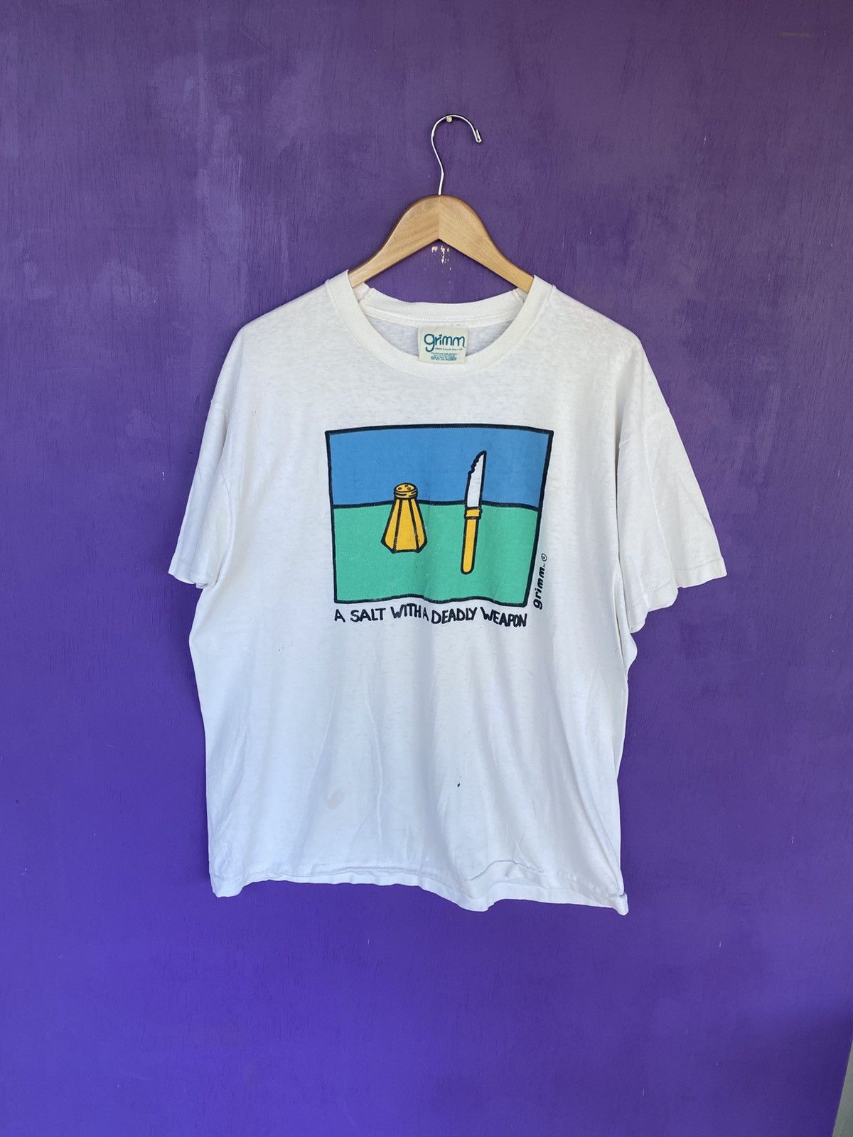 Other Vintage 90s A salt with a deadly weapon art tee Size US XL / EU 56 / 4 - 1 Thumbnail