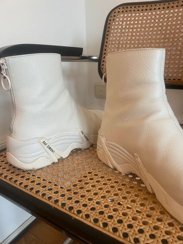 Leather × Raf Simons RAF SIMONS Boots Solaris High Runner White 
