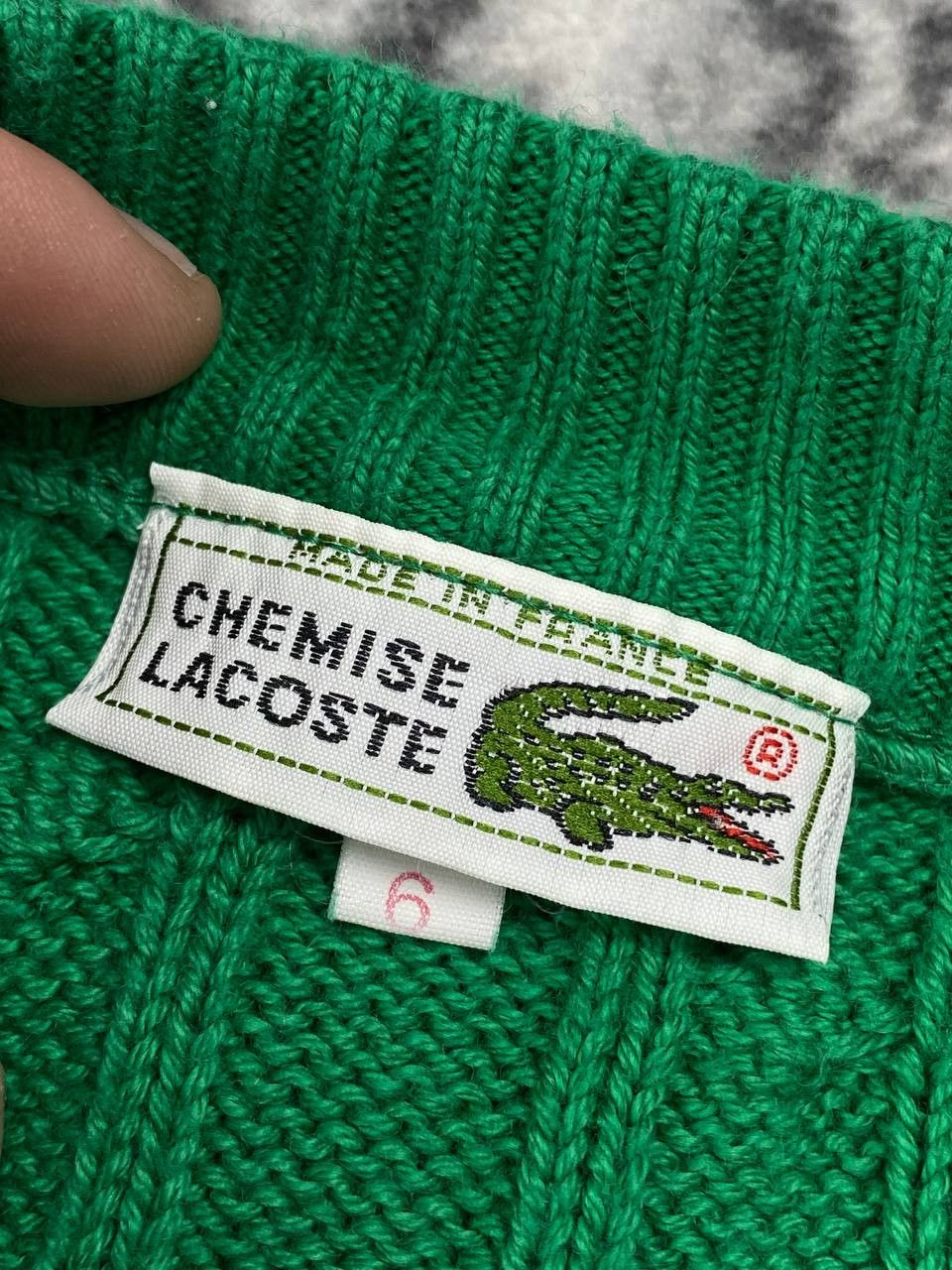 Lacoste Vintage Lacoste Chemise Cable Knit Sweater Cardigan Size US L / EU 52-54 / 3 - 6 Thumbnail