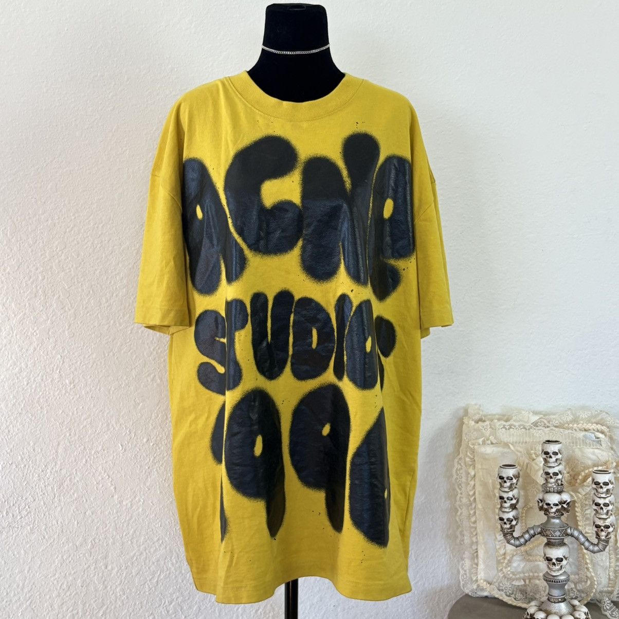 Acne Studios Acne Studios 1996 Graphic Logo T-Shirt Yellow/Black Size US M / EU 48-50 / 2 - 2 Thumbnail
