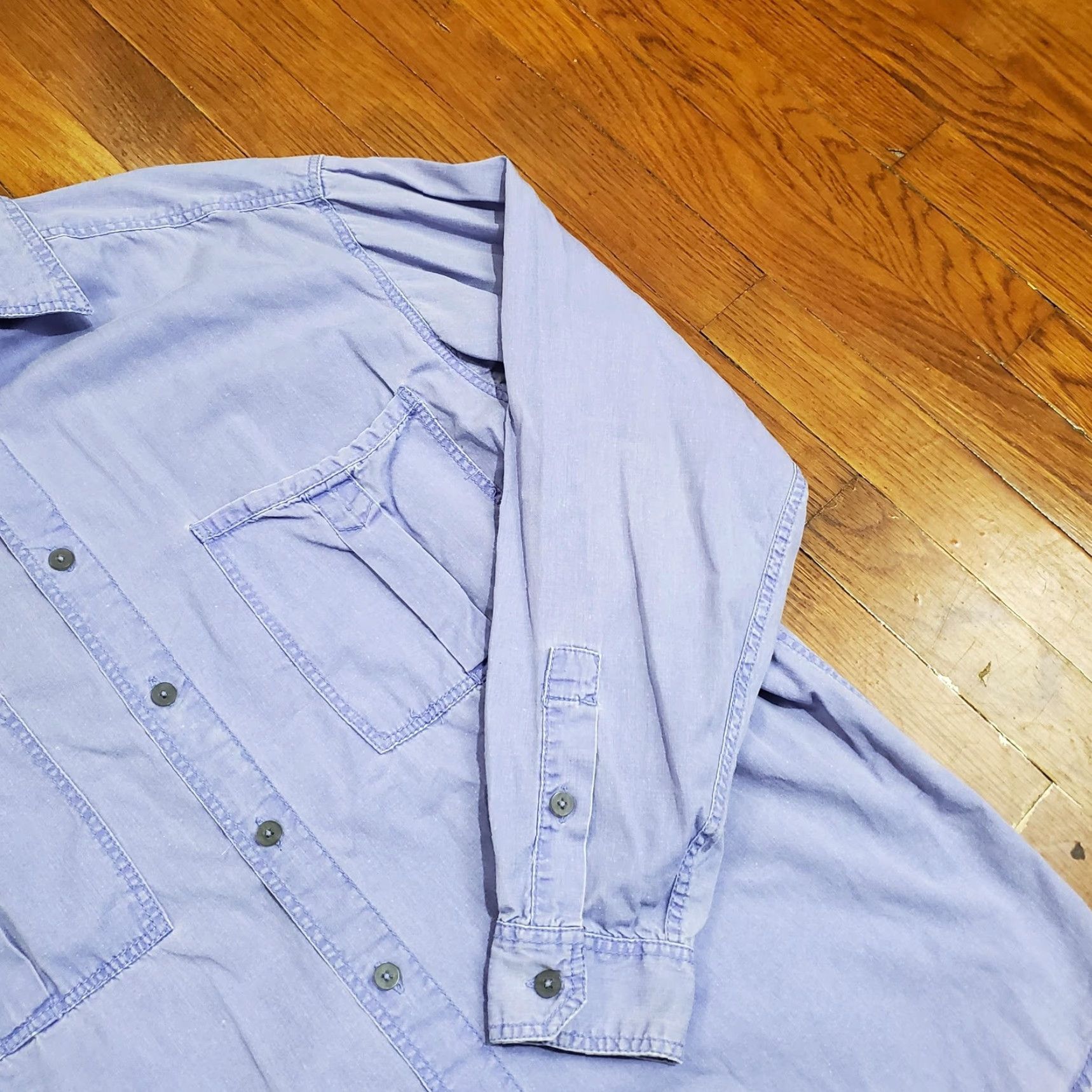 Levi's VINTAGE Levi's Shirt Mens M Purple Long Sleeve Snap Button Workwear 90s Size US M / EU 48-50 / 2 - 3 Thumbnail