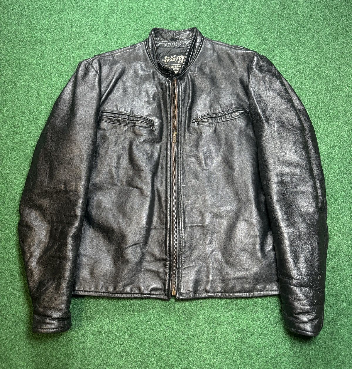 Sears × Vintage Vintage 60s 70s Leather Sears Biker Talon Zipper Jacket Size US L / EU 52-54 / 3 - 1 Thumbnail