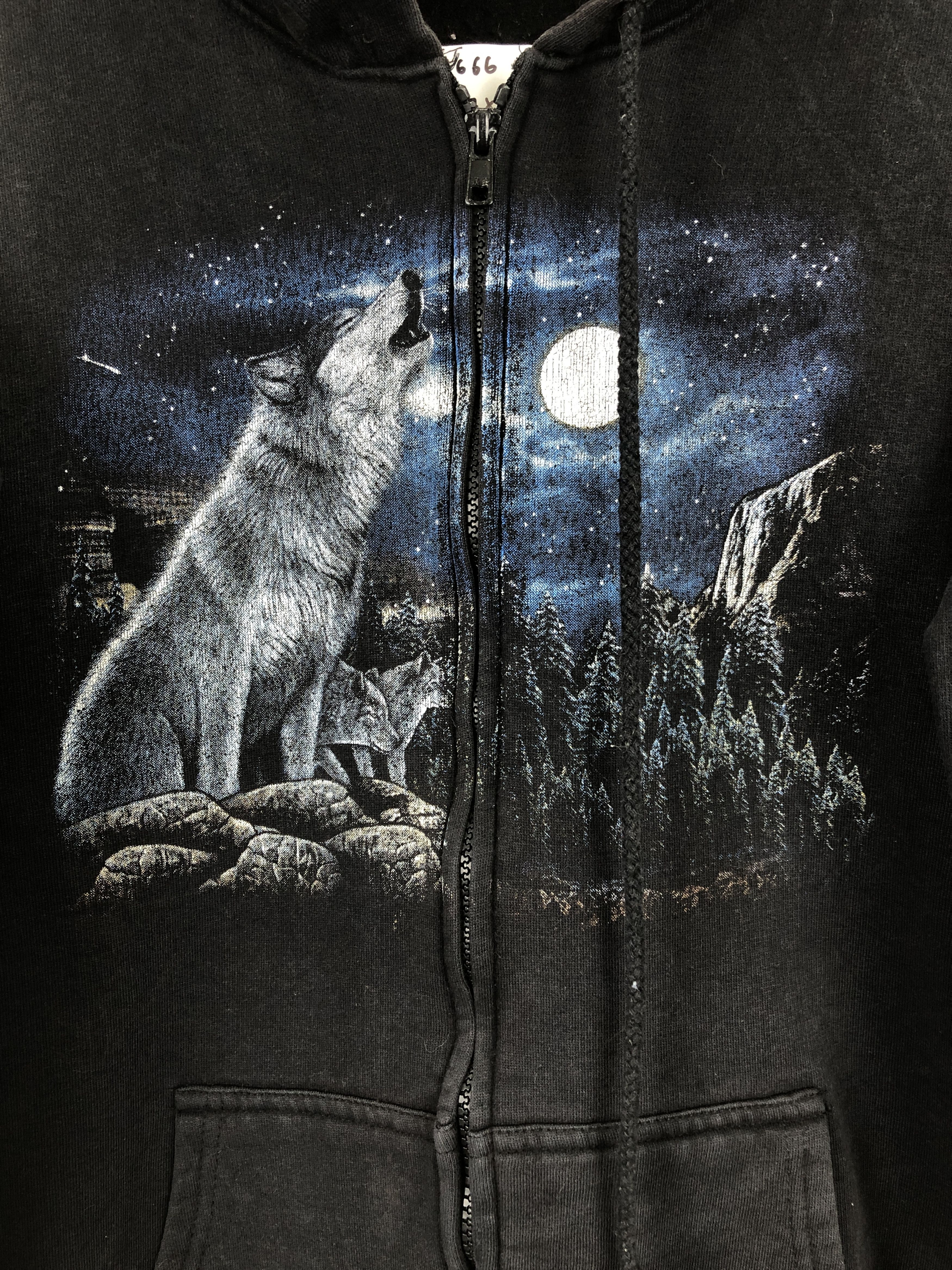 The Mountain × Vintage Vintage 90s The Mountain Wolf Printed Zipper Hoodie Jacket Size US L / EU 52-54 / 3 - 5 Thumbnail