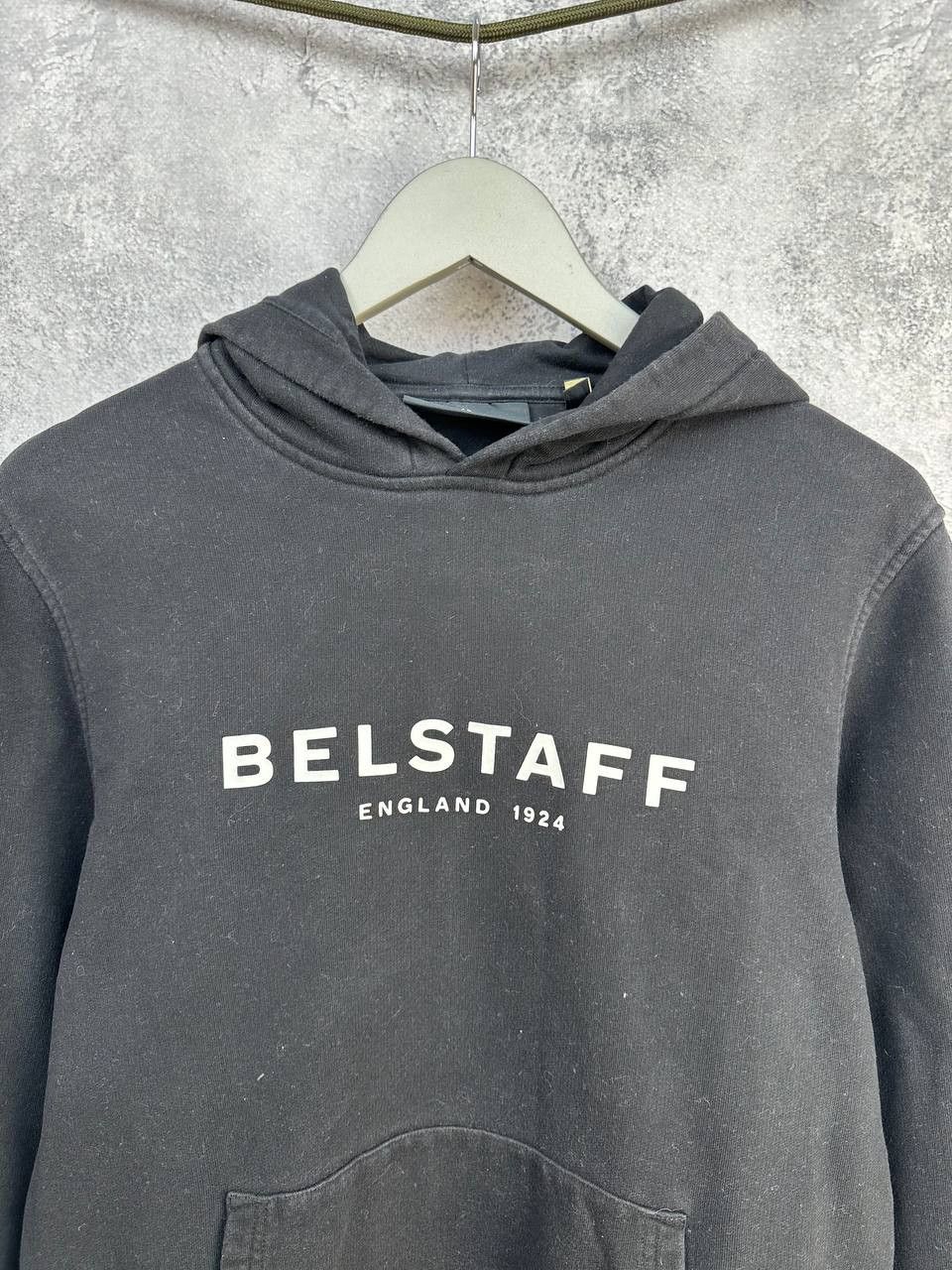 Belstaff Belstaff Hoodie Black Pullover w/ Big Logo Cotton Size US S / EU 44-46 / 1 - 5 Thumbnail