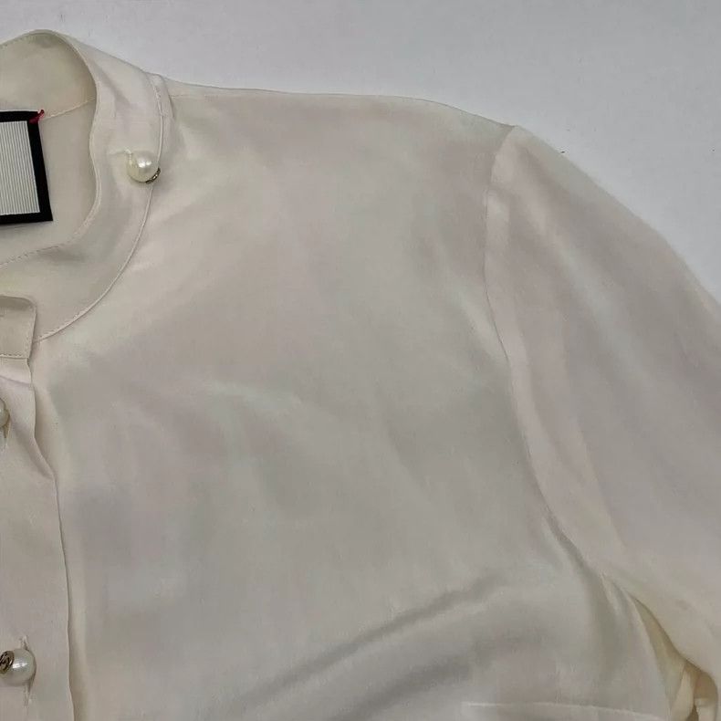 Gucci Gucci Silk pearl buckle shirt Size XS / US 0-2 / IT 36-38 - 9 Thumbnail