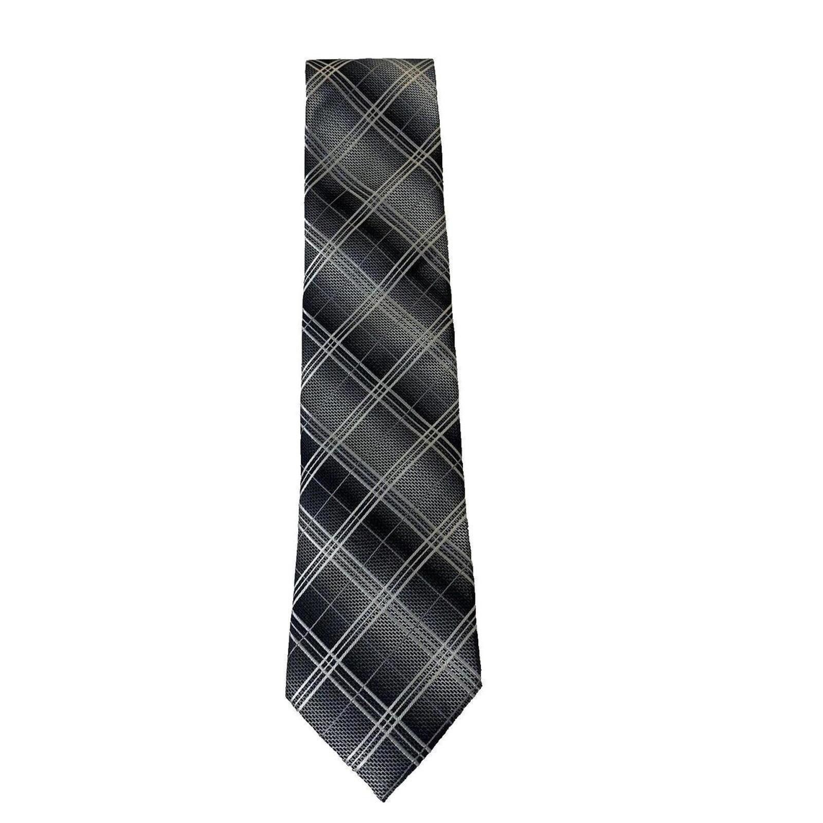 Other Valerio Garati Men's Plaid Tie Grey Black White Size ONE SIZE - 1 Thumbnail