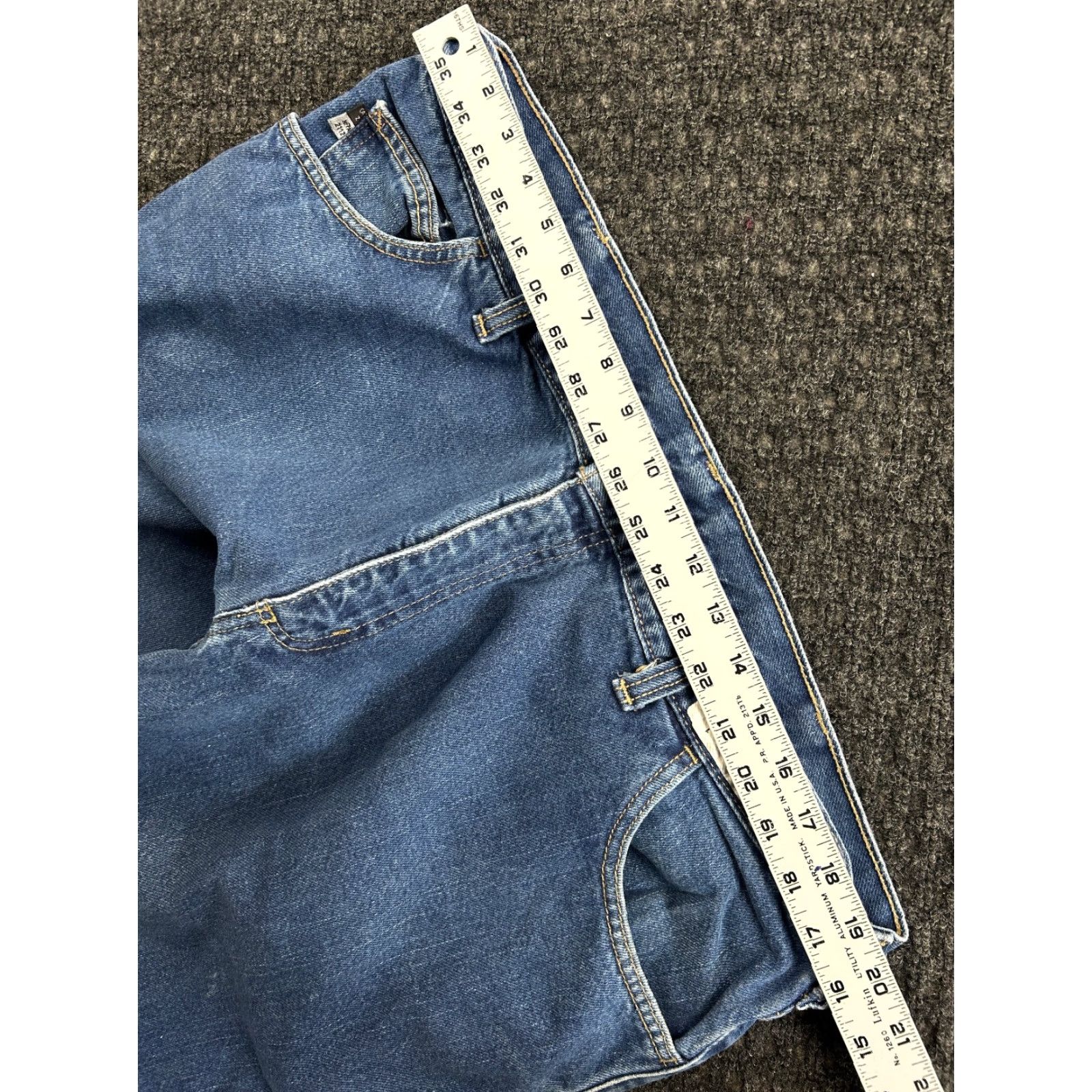 Carhartt VINTAGE Carhartt Jeans 40 x 30 Denim Flame-Resistant Distressed Workwear 5-Pocket Mens Blue 90s Band Rock USA Denim Size US 40 / EU 56 - 7 Thumbnail
