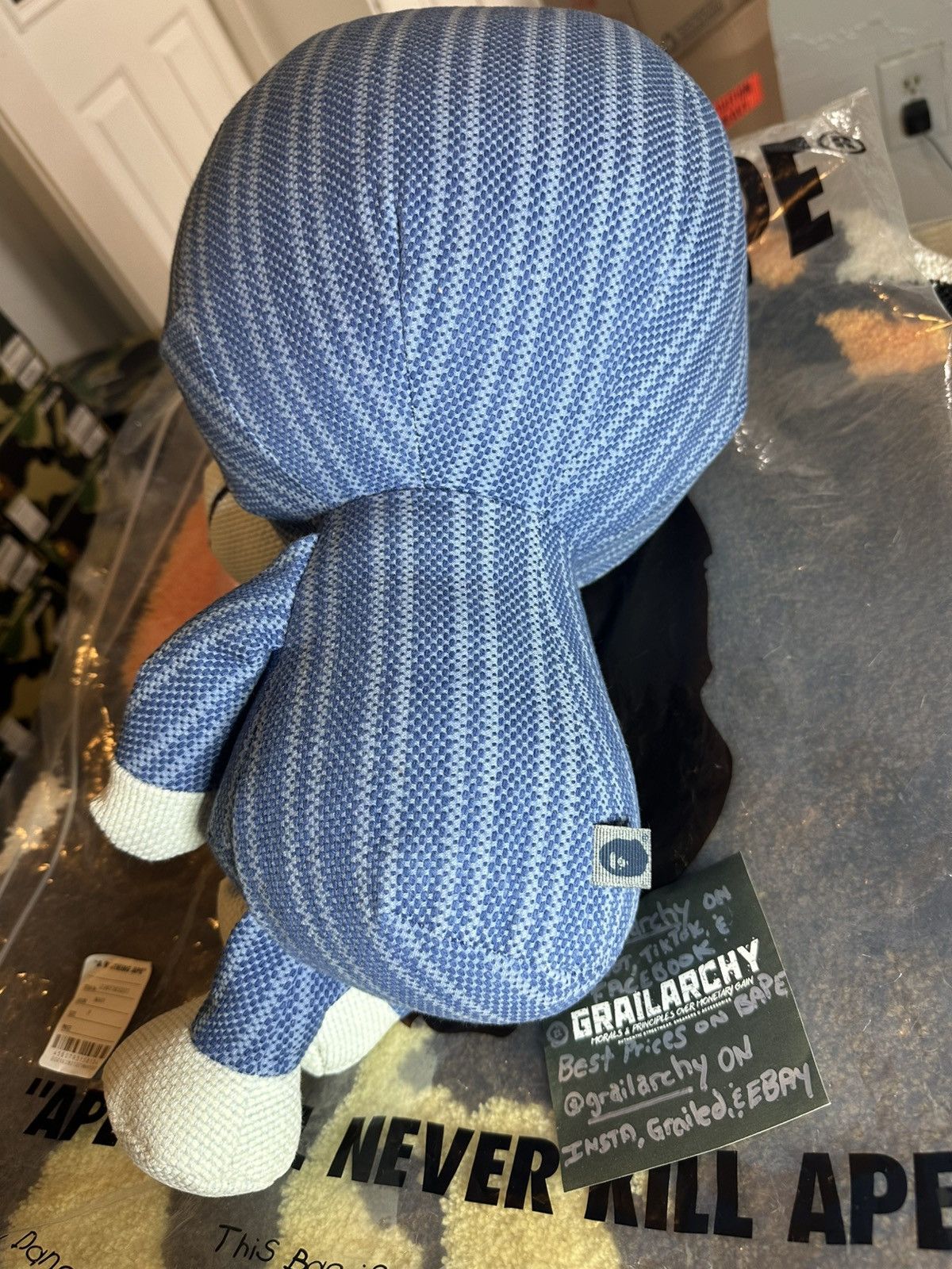 Bape RARE BAPE BABY MILO INDIGO JUMBO PLUSH [NEW IN BAG] Size ONE SIZE - 3 Thumbnail
