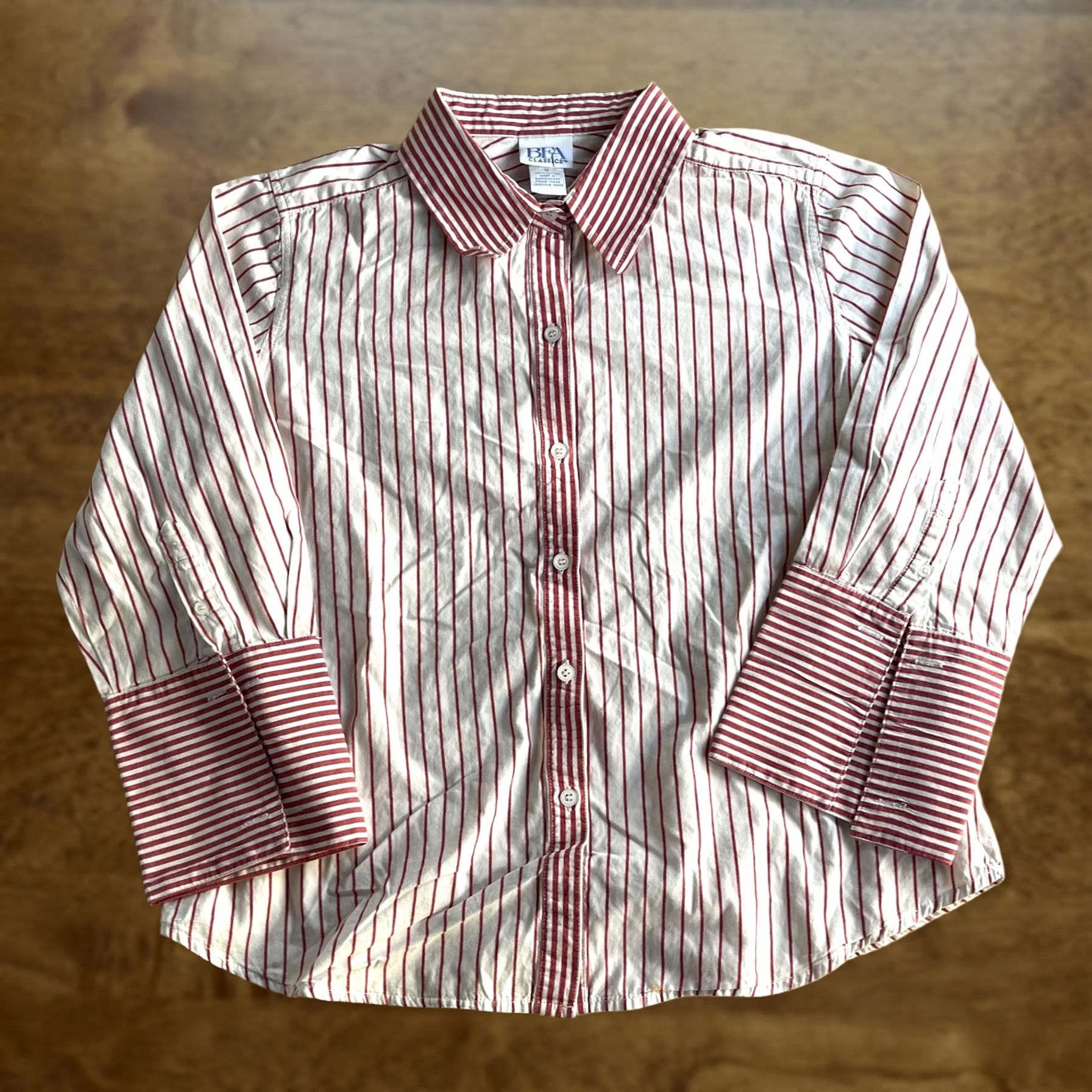 Vintage VINTAGE BFA Classics Dress Shirt Womens M White Striped Long Sleeve Button-Up Shirt Women Mens cât Size M / US 6-8 / IT 42-44 - 1 Thumbnail