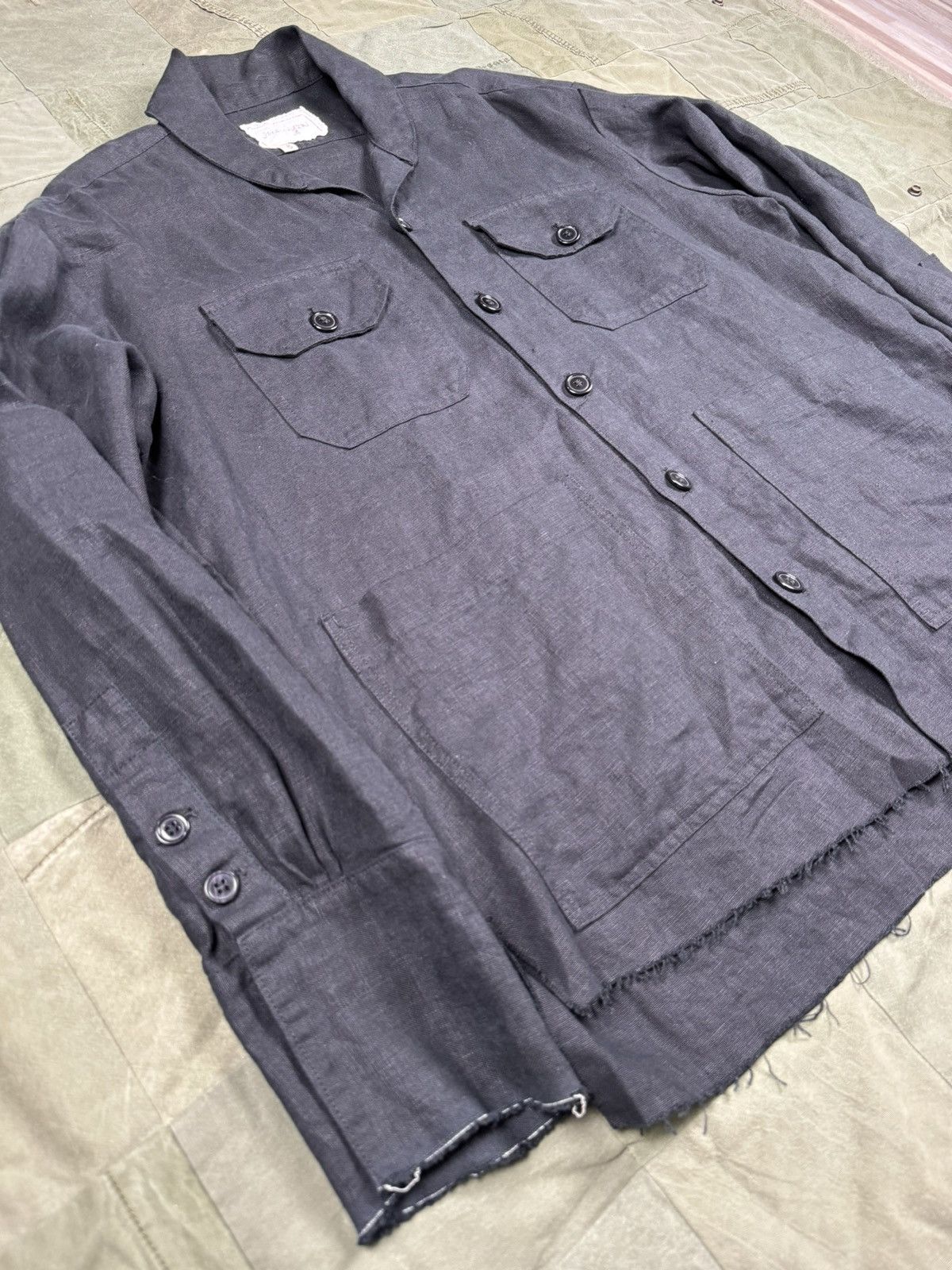 Greg Lauren Linen Boxy Studio Shirt Size US L / EU 52-54 / 3 - 2 Thumbnail