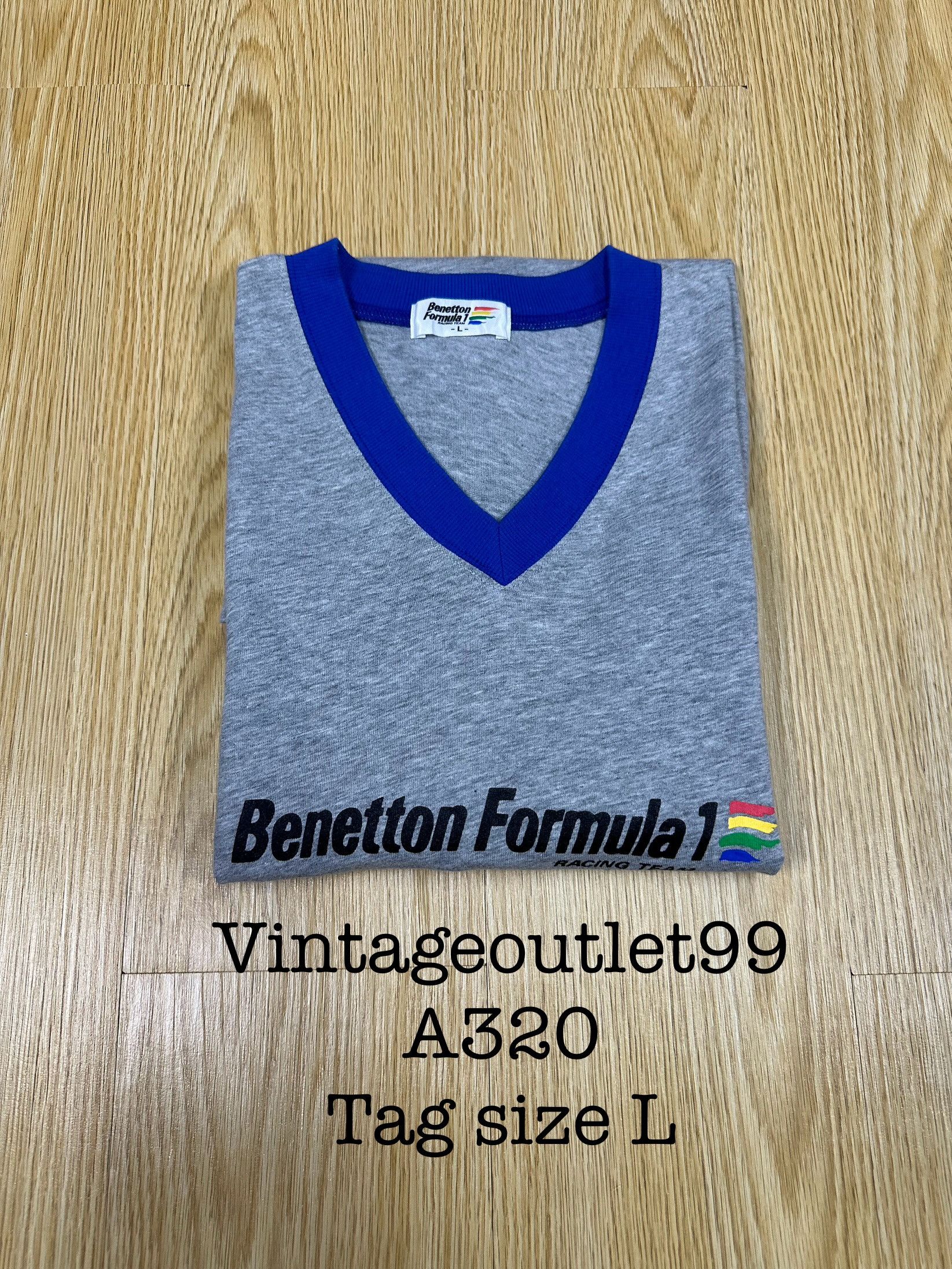 Benetton Benetton Formula 1 Spellout Logo Vintage Tshirt A320 Size US M / EU 48-50 / 2 - 12 Thumbnail