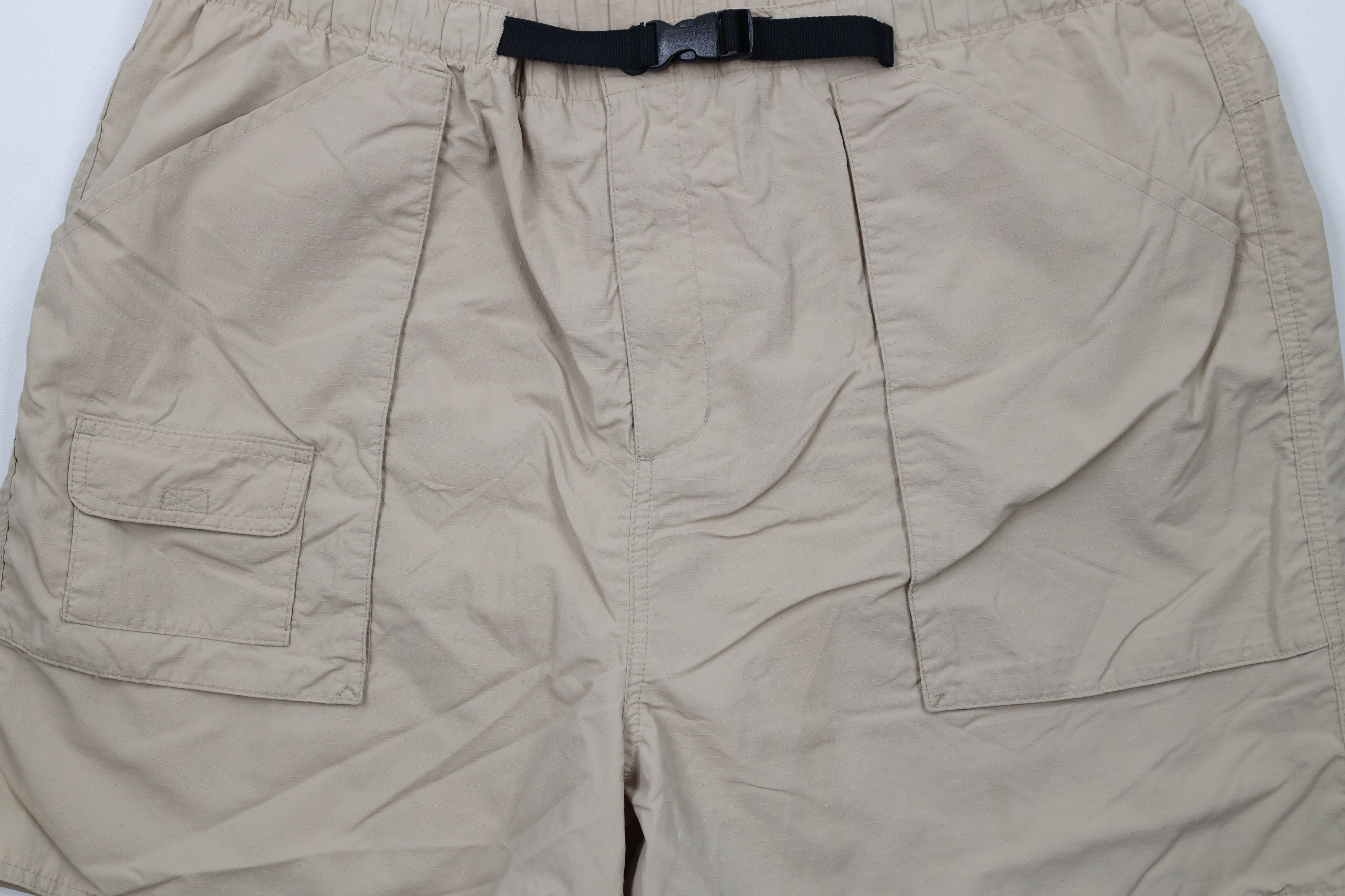 Lands' End × Vintage Vintage 90s Lands End Belted Big Pocket Lined Shorts Beige Size 38" / US 16 / IT 52 - 3 Thumbnail