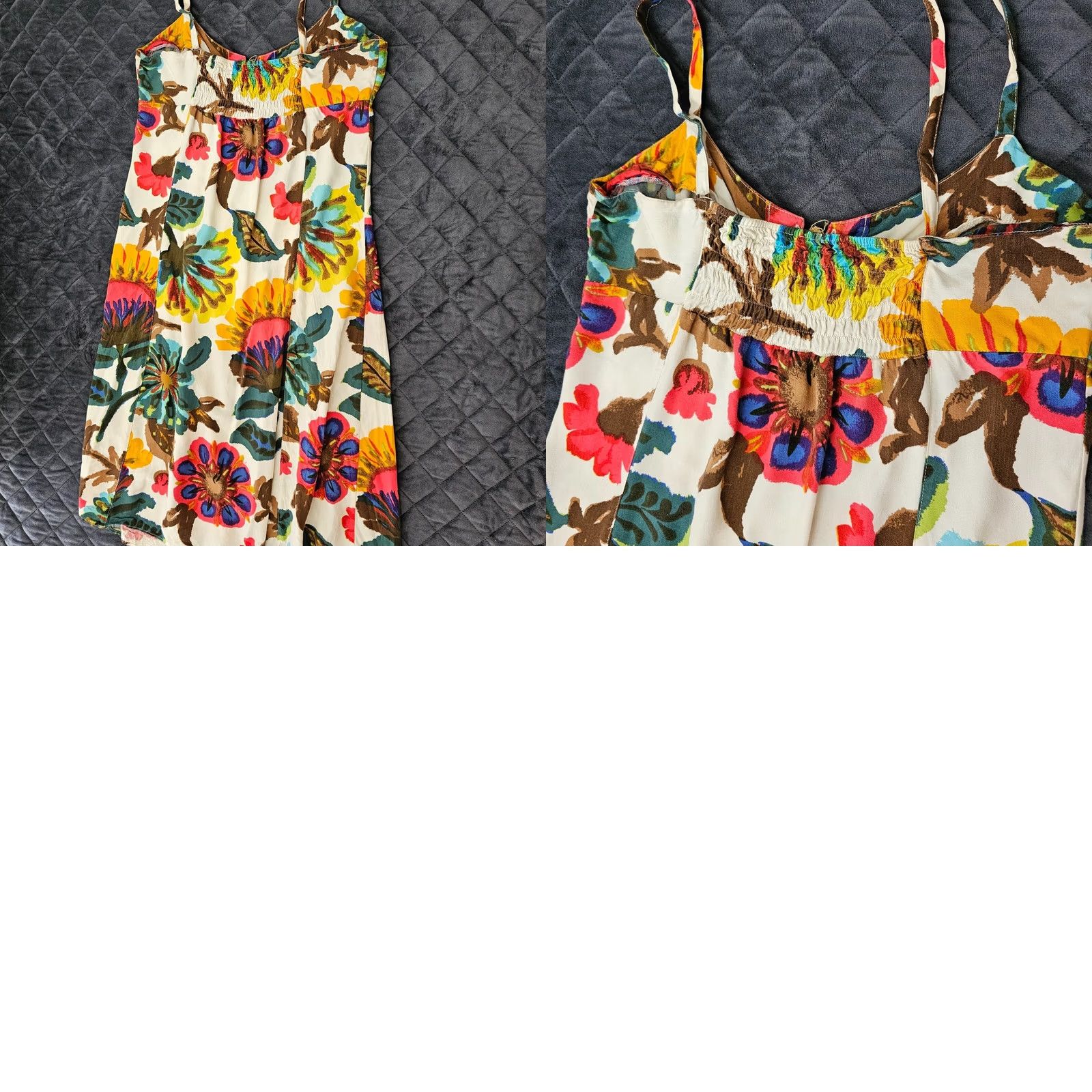 Lucky Brand Lucky Brand Dress Maxi Floral Sleeveless Scoop Neck Beige S Womens Dress, Casual, Wedding, Party, Floral Pattern, Slimming, Cotton Blend Size S / US 4 / IT 40 - 10 Thumbnail
