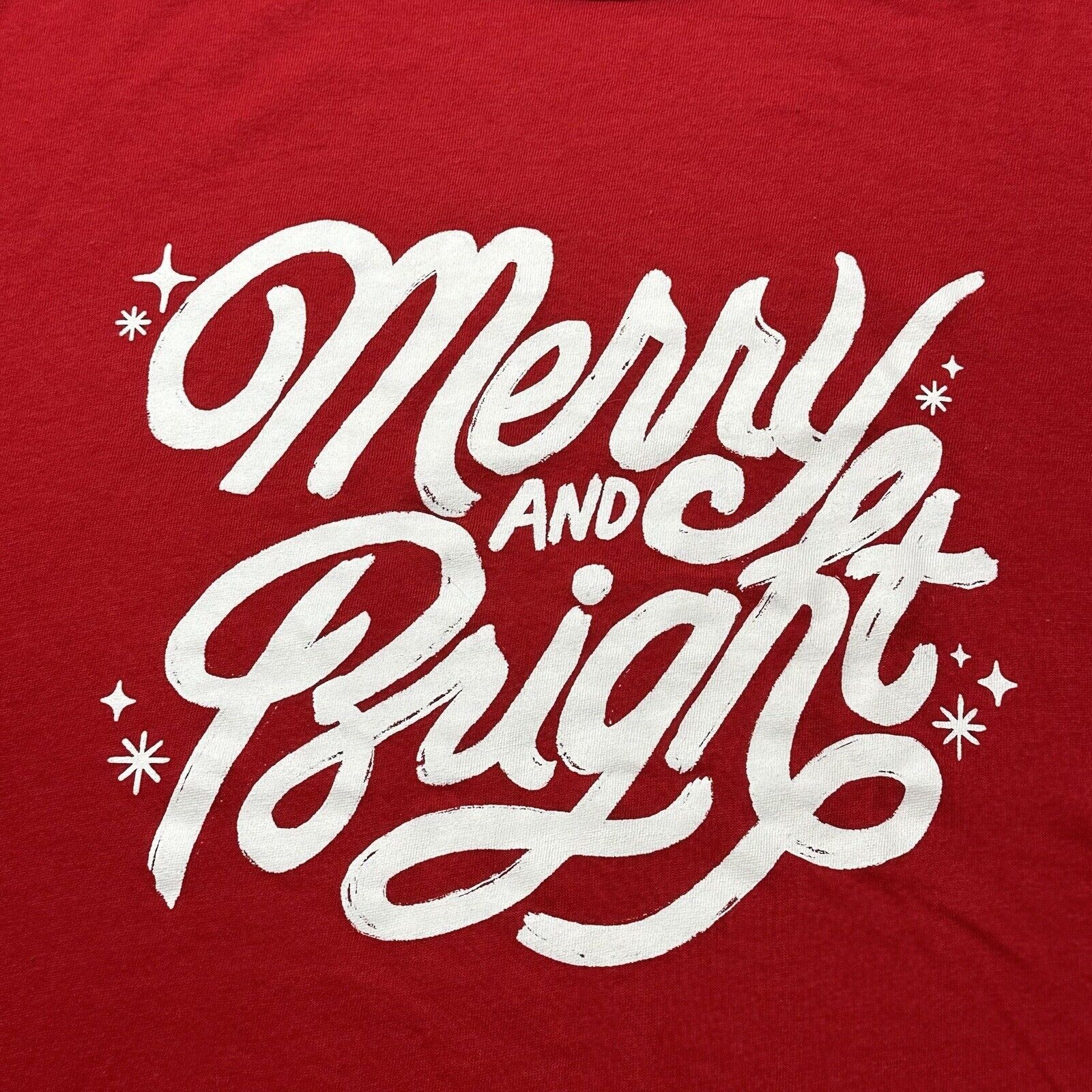 Old Navy Old Navy XL Merry And Bright Christmas Red Graphic T Shirt Size XL / US 12-14 / IT 48-50 - 3 Thumbnail