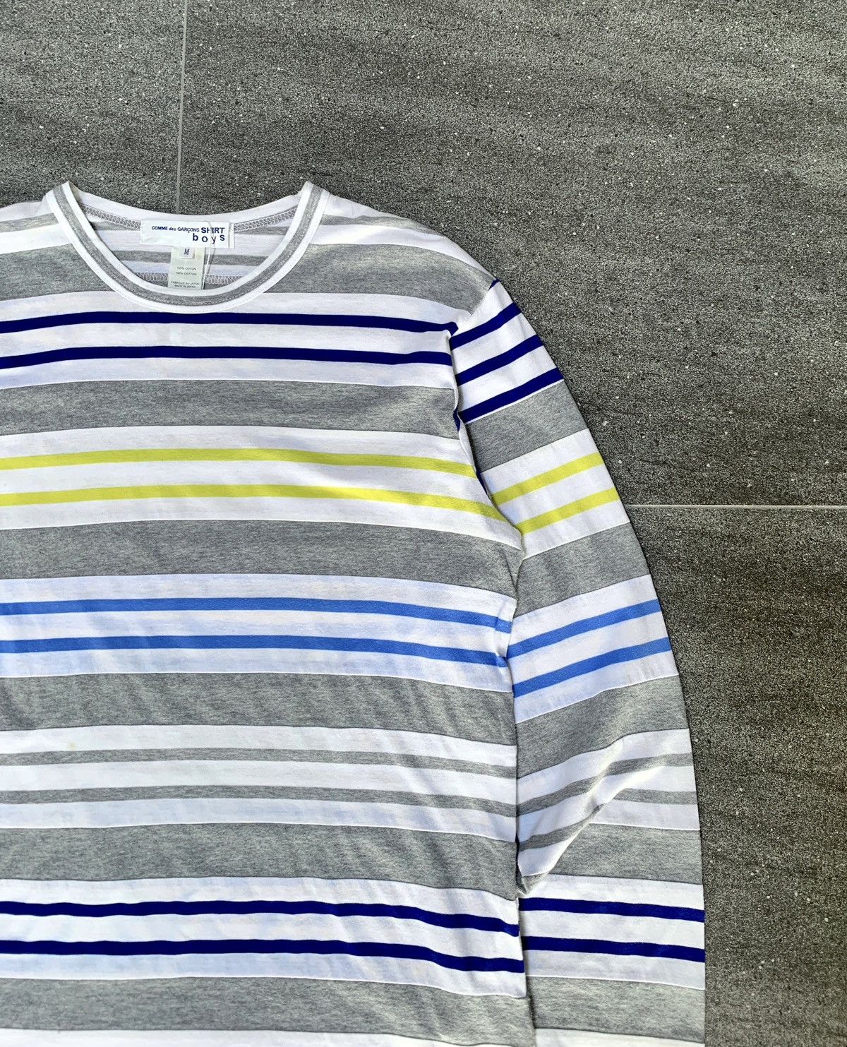 Comme des Garcons SHIRT Multi Color Striped Ls tee - Small Size US M / EU 48-50 / 2 - 2 Thumbnail