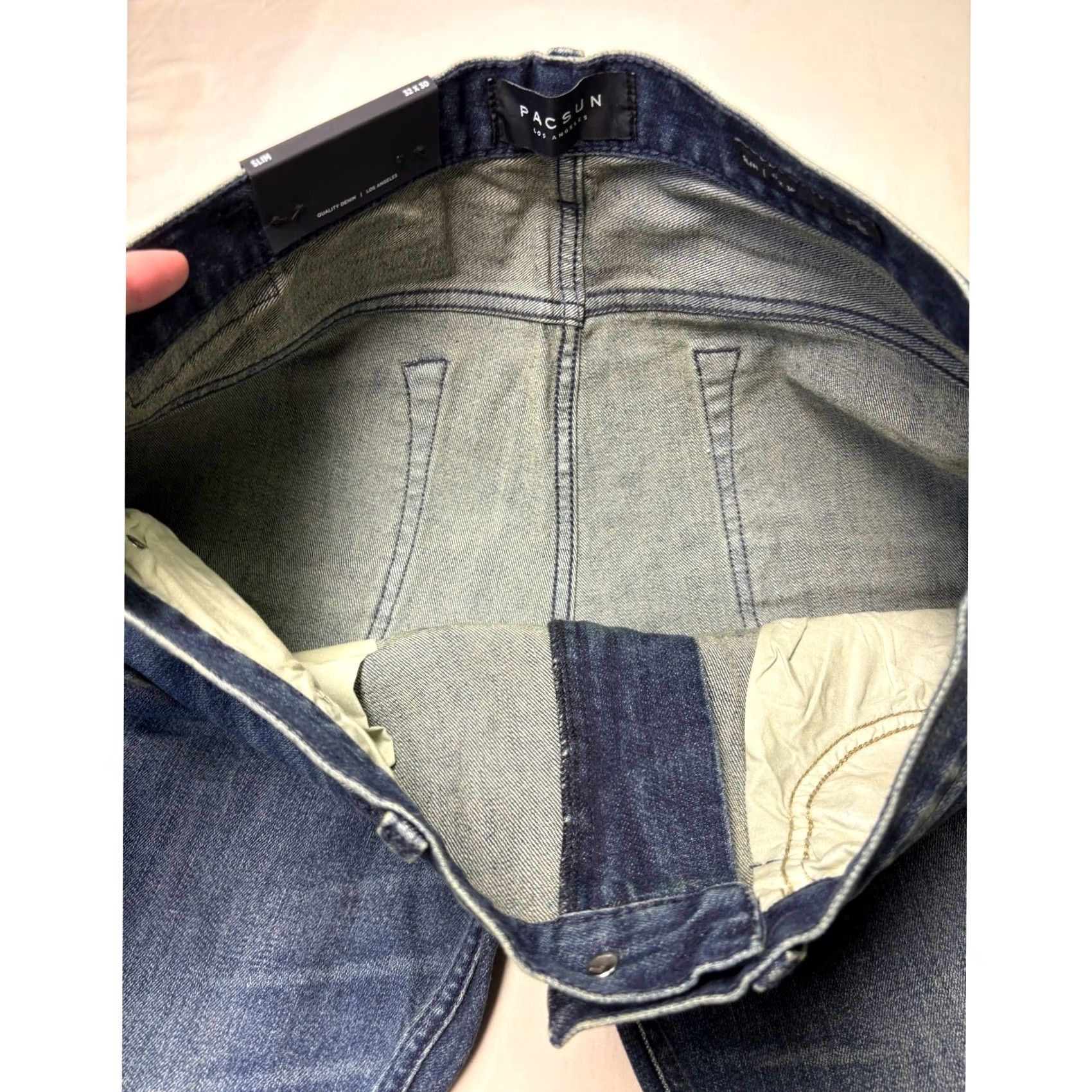 Pacsun PacSun Mens Slim Fit Comfort Stretch Dark Wash Denim Jeans 32W x 30L Size US 32 / EU 48 - 6 Thumbnail
