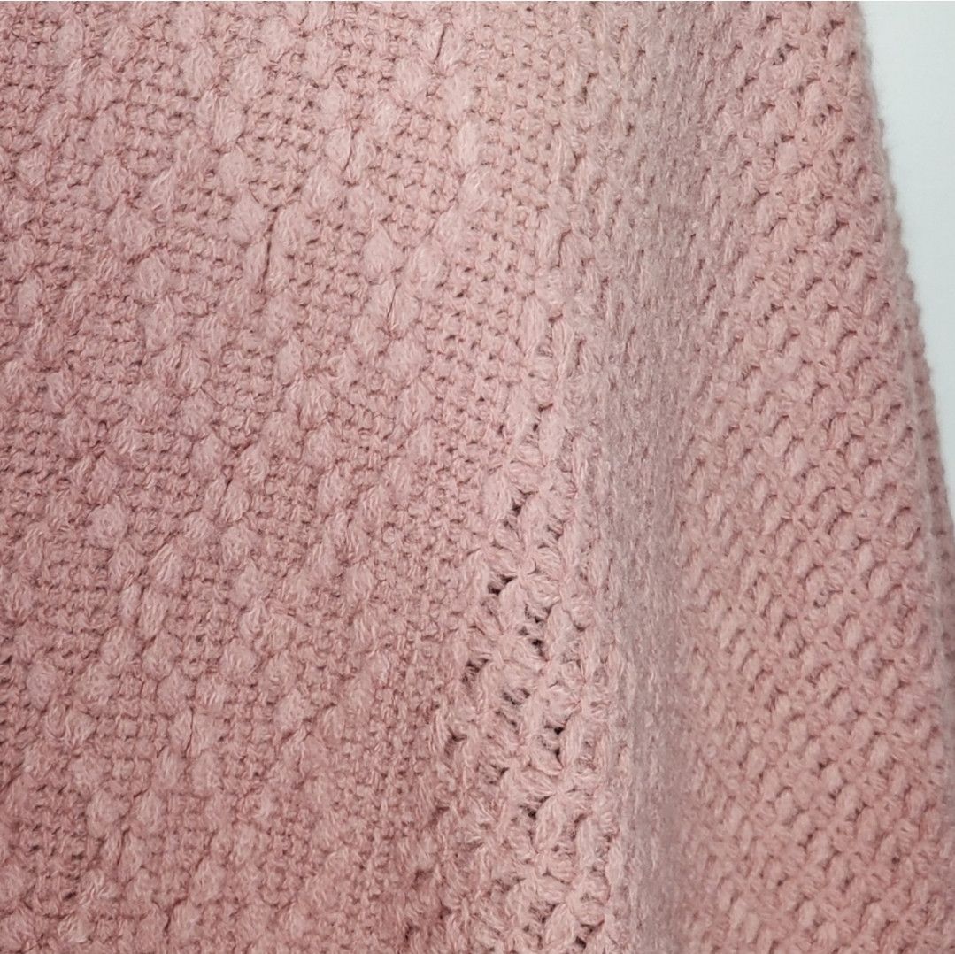 Other Roffe Accessories 56x38" Wrap Blanket Shawl Mauve Pink Knit Size ONE SIZE - 7 Thumbnail