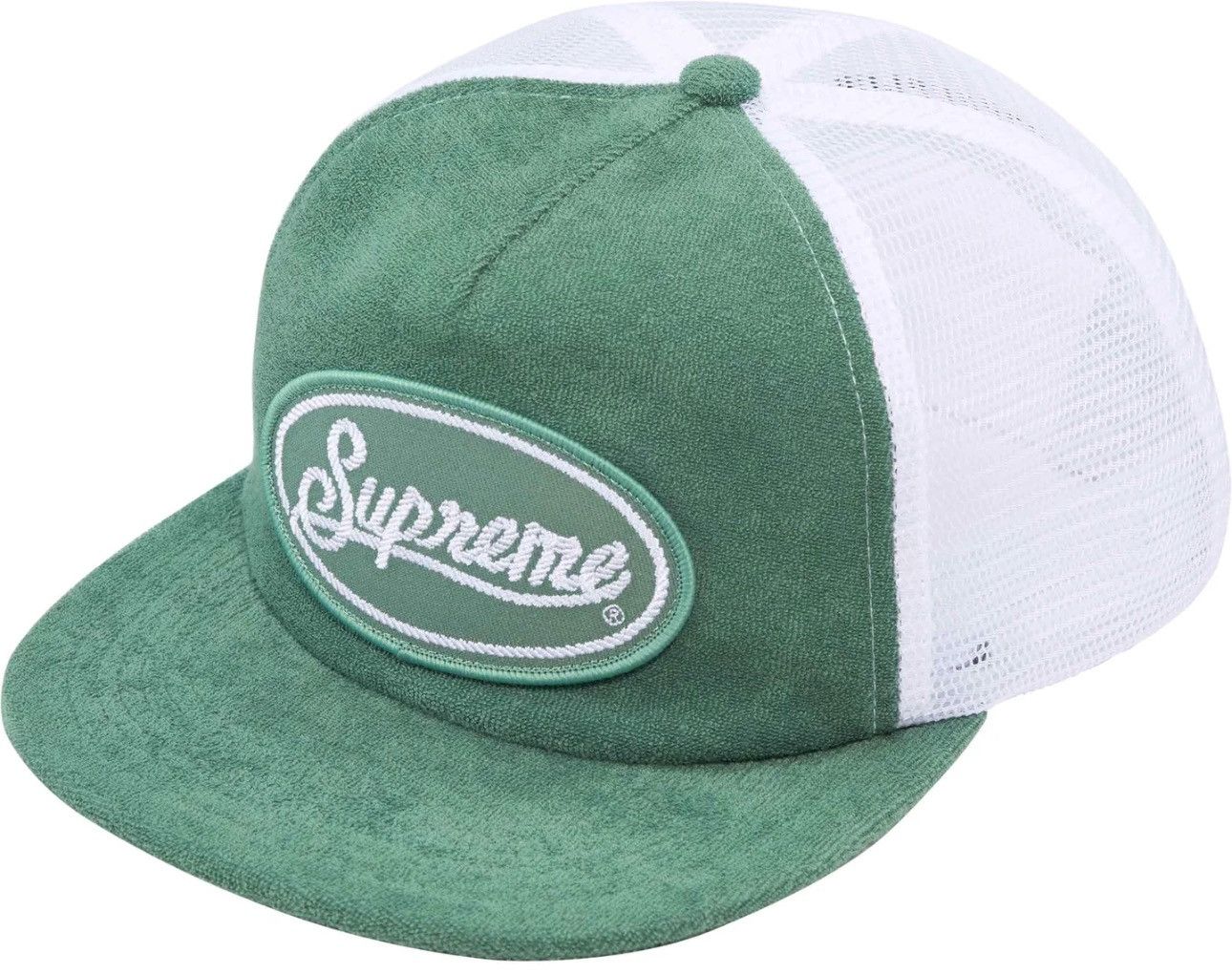 image of Supreme Terry Mesh Back 6-Panel in Green, Men's