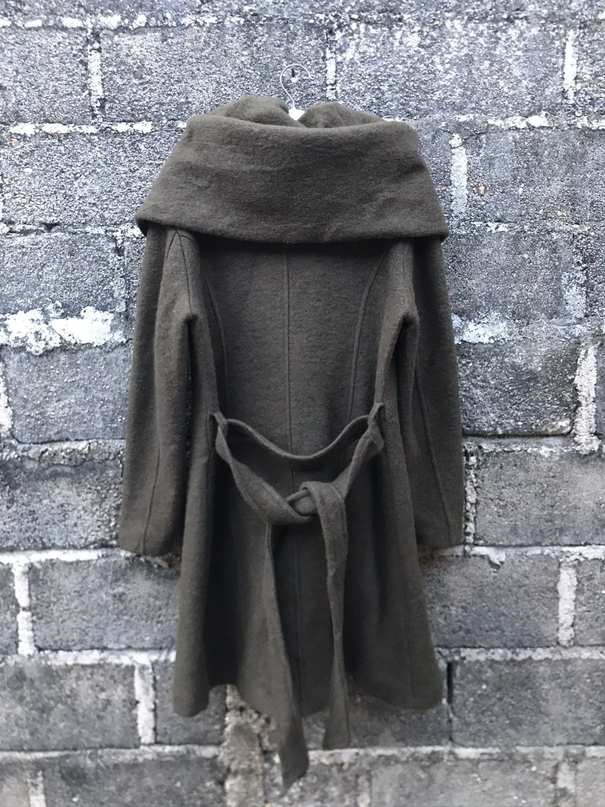 Vintage ⚡️Kavach Italy Waterfall Collar Trench Coat Wool Jacket Size M / US 6-8 / IT 42-44 - 11 Thumbnail